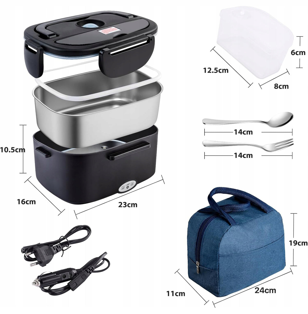 ELECTRIC LUNCH BOX, 220V/12V/24V, ELECTRIC HEATING BOX Packaging status original