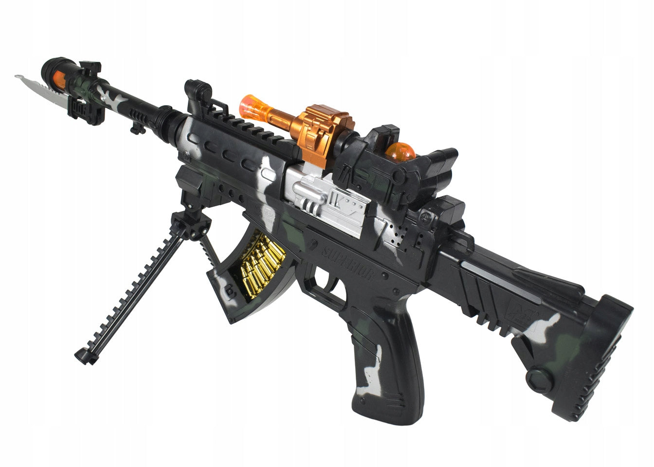 ELECTRIC MACHINE GUN WITH BAYONET TOY Brand Ohzabawki