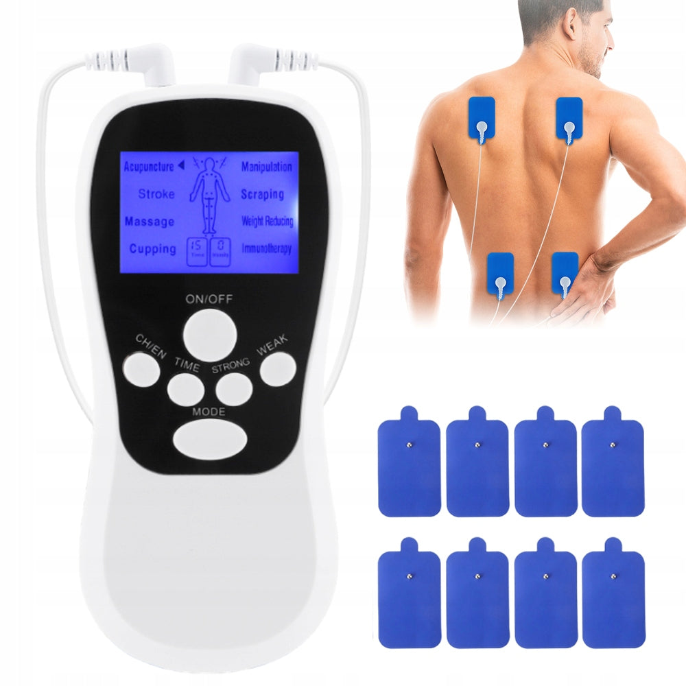 ELECTRIC MASSAGE DEVICE TENS LCD 8 PROGRAMS