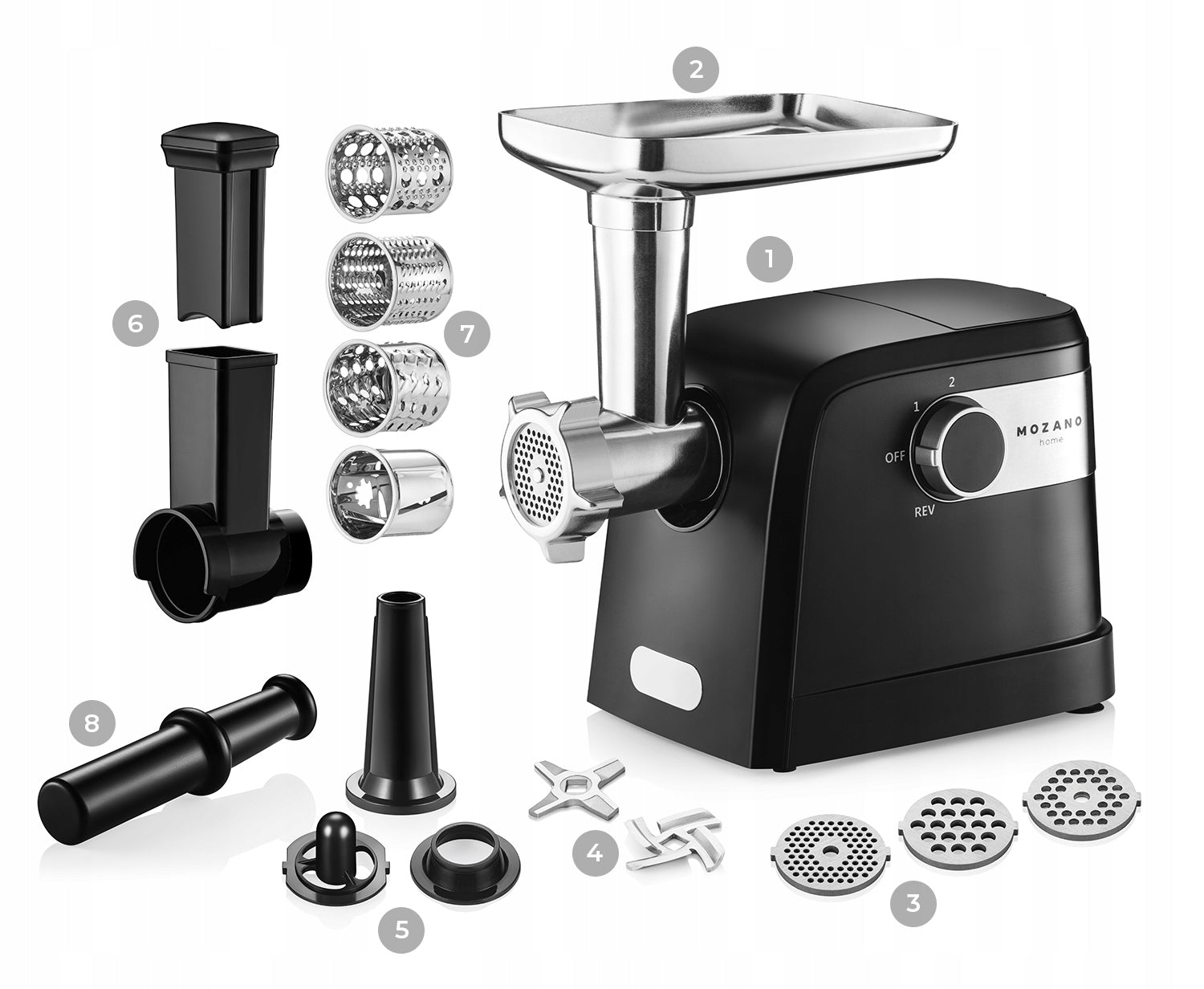 ELECTRIC MEAT GRINDER 16in1 + SMASH MASTER 2000 Manufacturer code AGD/MAS/01#CZA