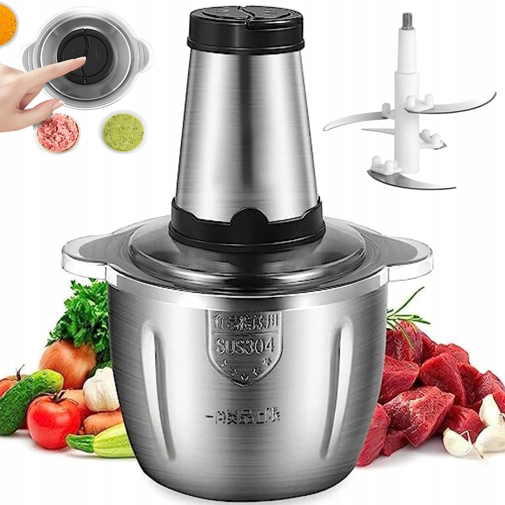 ELECTRIC MEAT GRINDER 2L TWO SPEEDS 4D BLADES EASY CLEANING