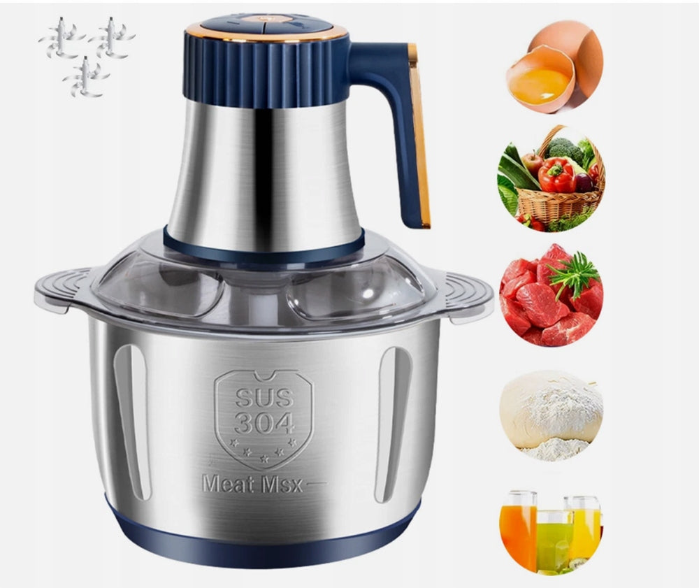 ELECTRIC MEAT GRINDER WITH 5-LITER STAINLESS STEEL BOWL