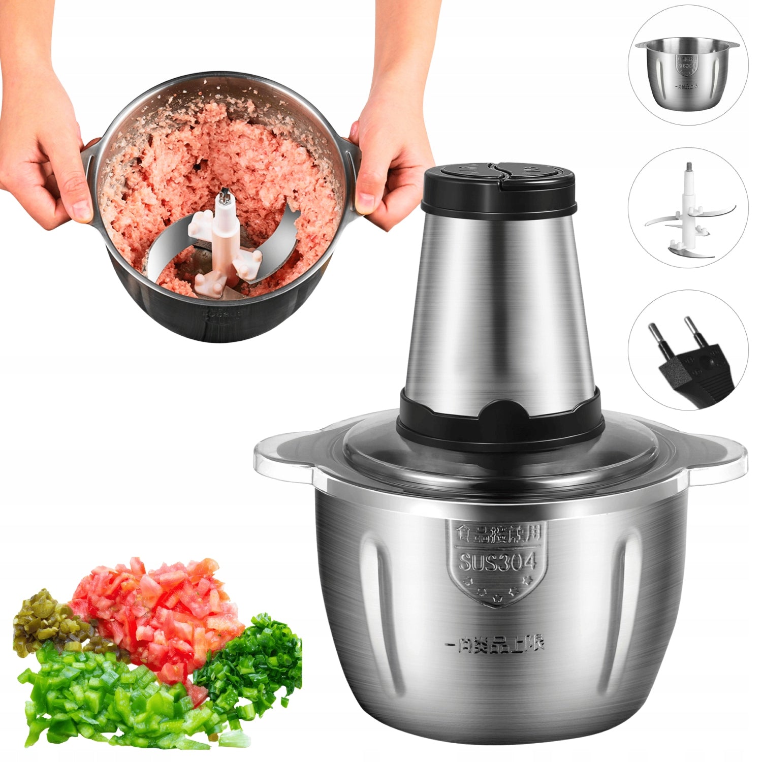 ELECTRIC MEAT MIXER GRINDER STAINLESS STEEL