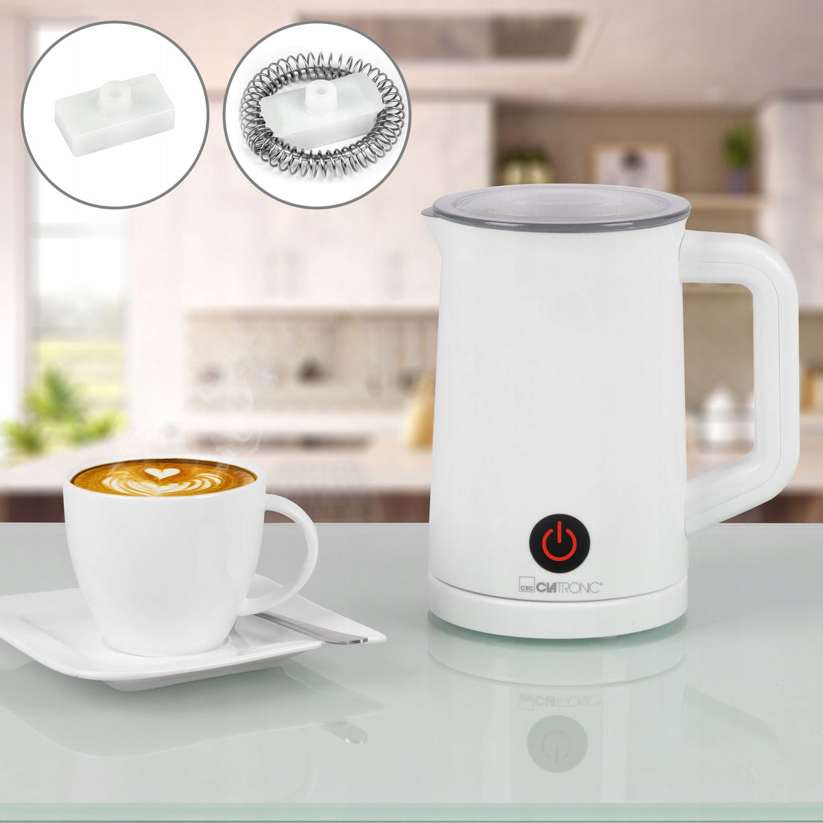 ELECTRIC MILK FROTHER 550ML 600W CAPPUCCINO LATTE COFFEE HEATER Packaging status original