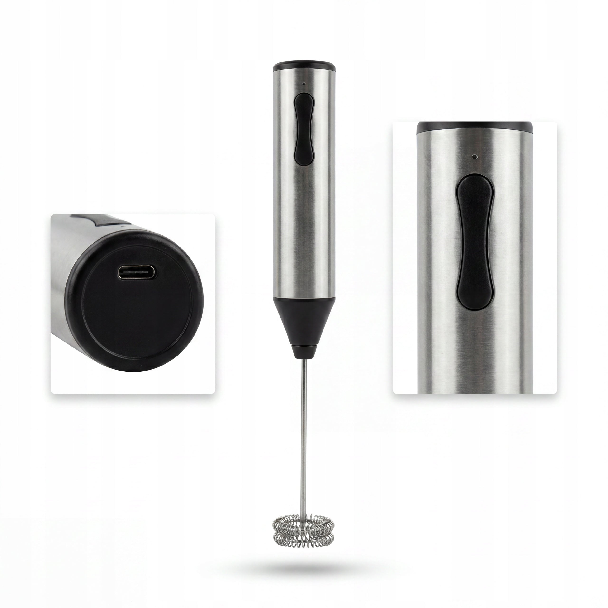 ELECTRIC MILK FROTHER MANUAL MINI USB COFFEE FOAM BEATER