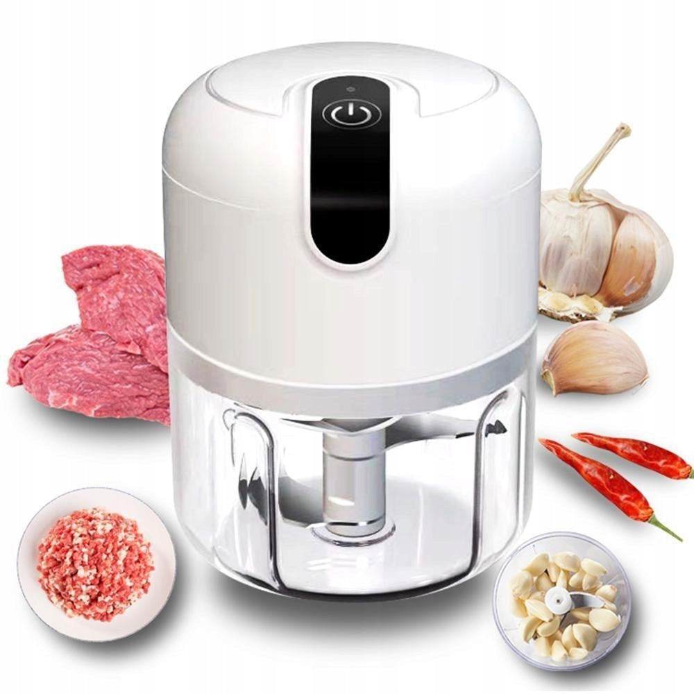 ELECTRIC MINI SHREDDER FOR GARLIC VEGETABLES MEAT USB 250ML 11,5X8,5CM