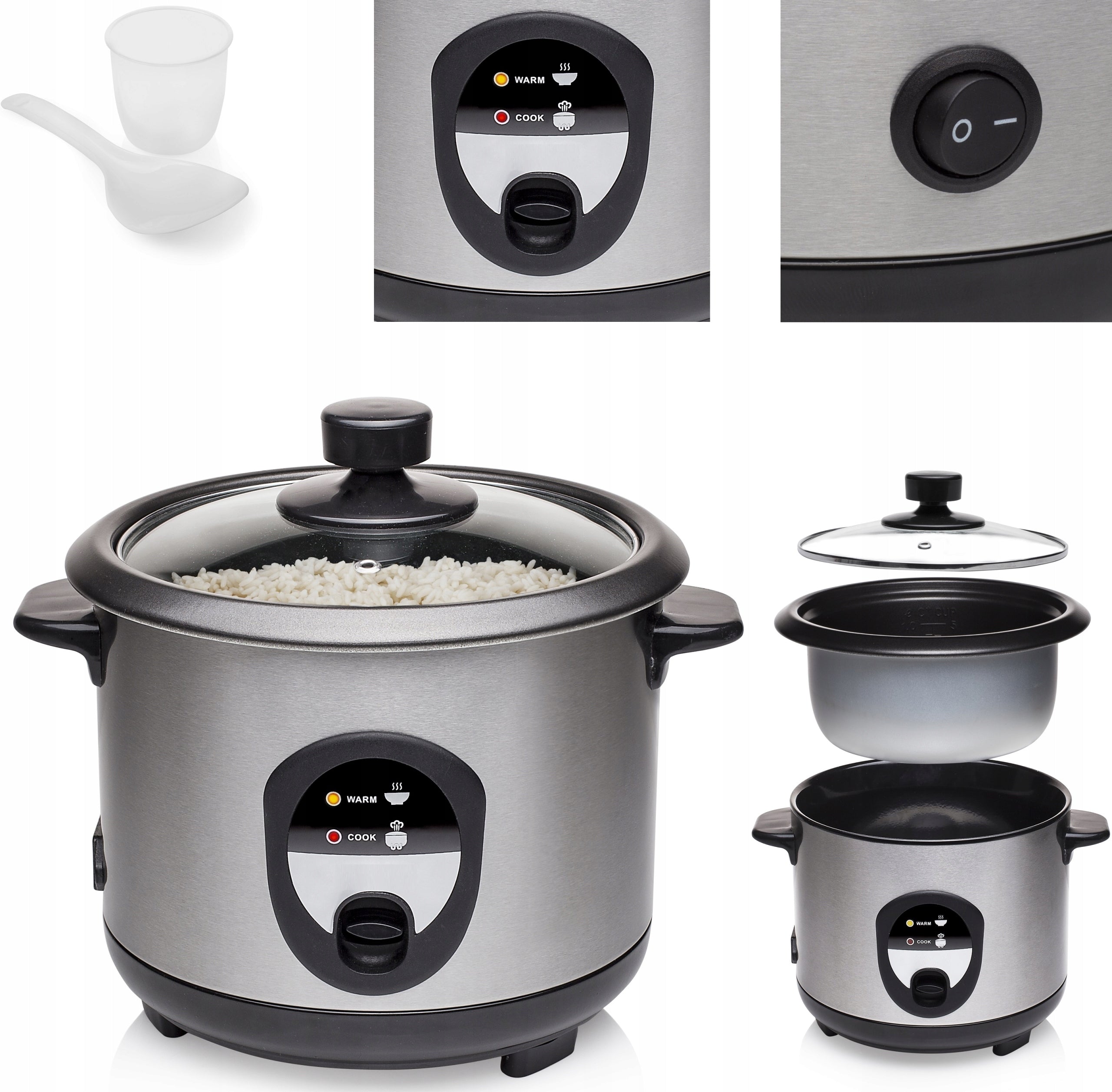 ELECTRIC MULTI Rice Cooking POT Rice Cooker 1L RVS Princess