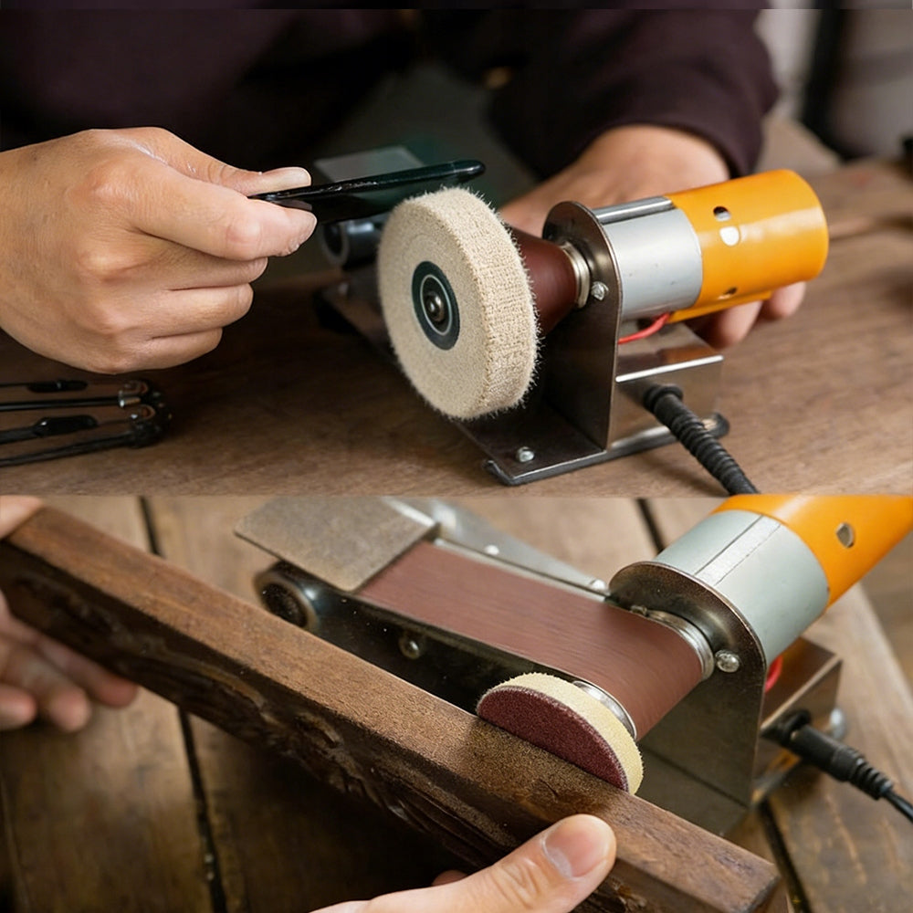 ELECTRIC MULTIFUNCTIONAL BELT SANDER METAL KNIVES RESIN 7 SPEEDS Kind bench grinder