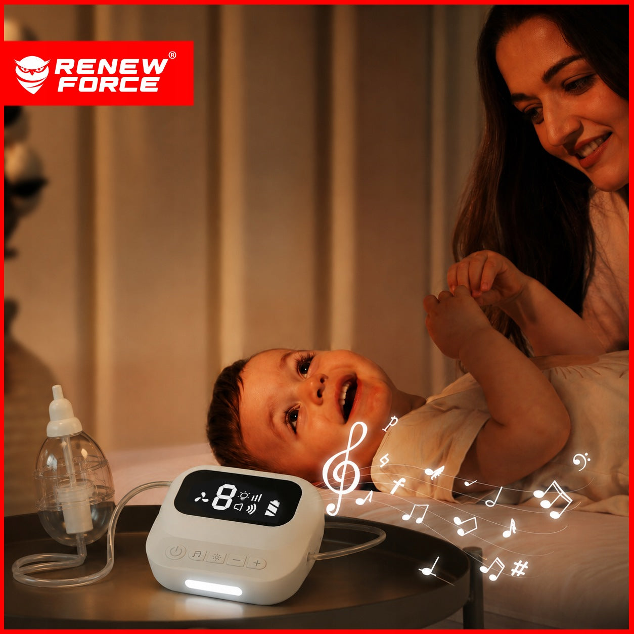 ELECTRIC NASAL ASPIRATOR FOR CHILDREN INFANTS 9 LED Modes 3 Tips Medical device no