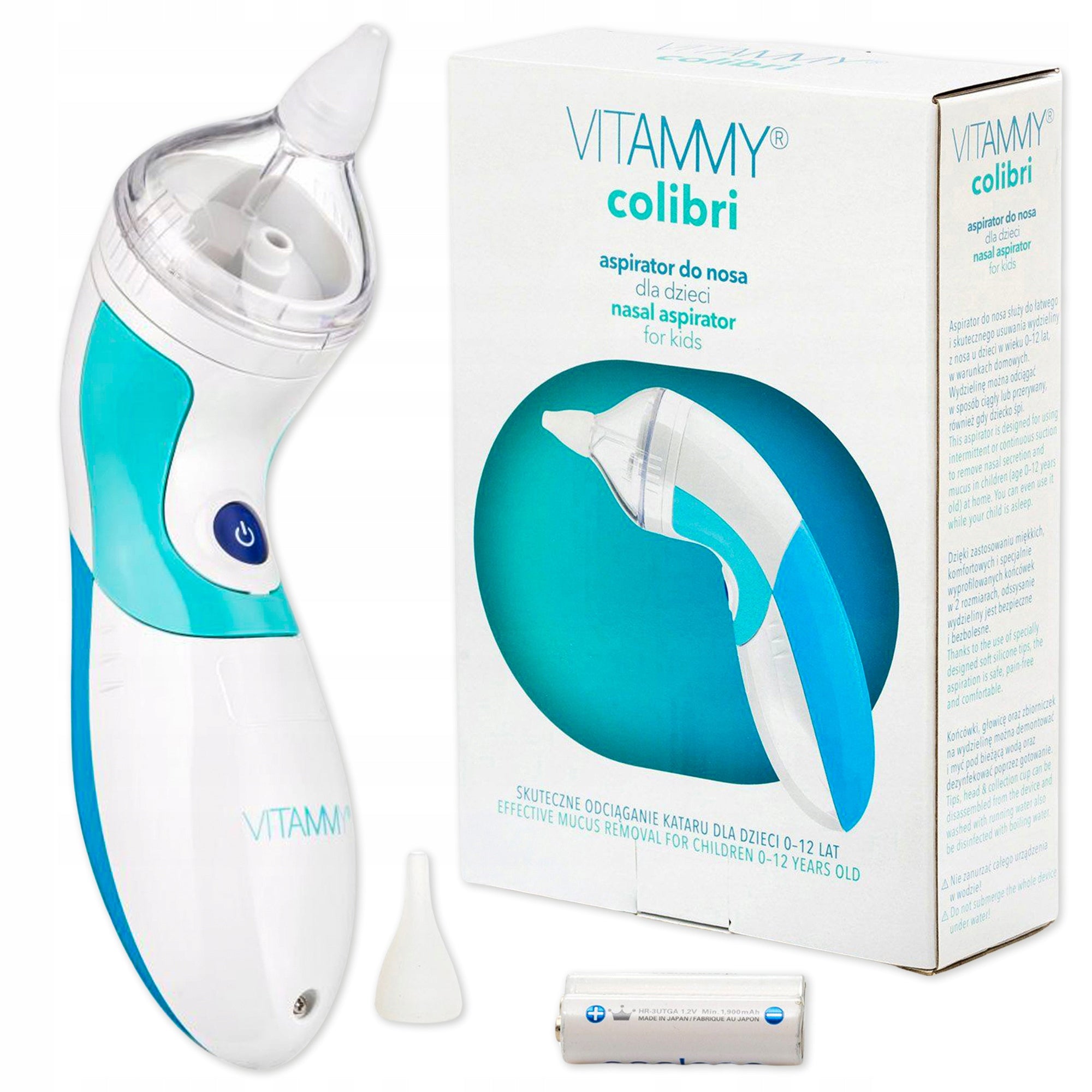 ELECTRIC NASAL ASPIRATOR RUNNY NOSE EXTRACTOR FOR RUNNY NOSE VITAMMY COLIBRI
