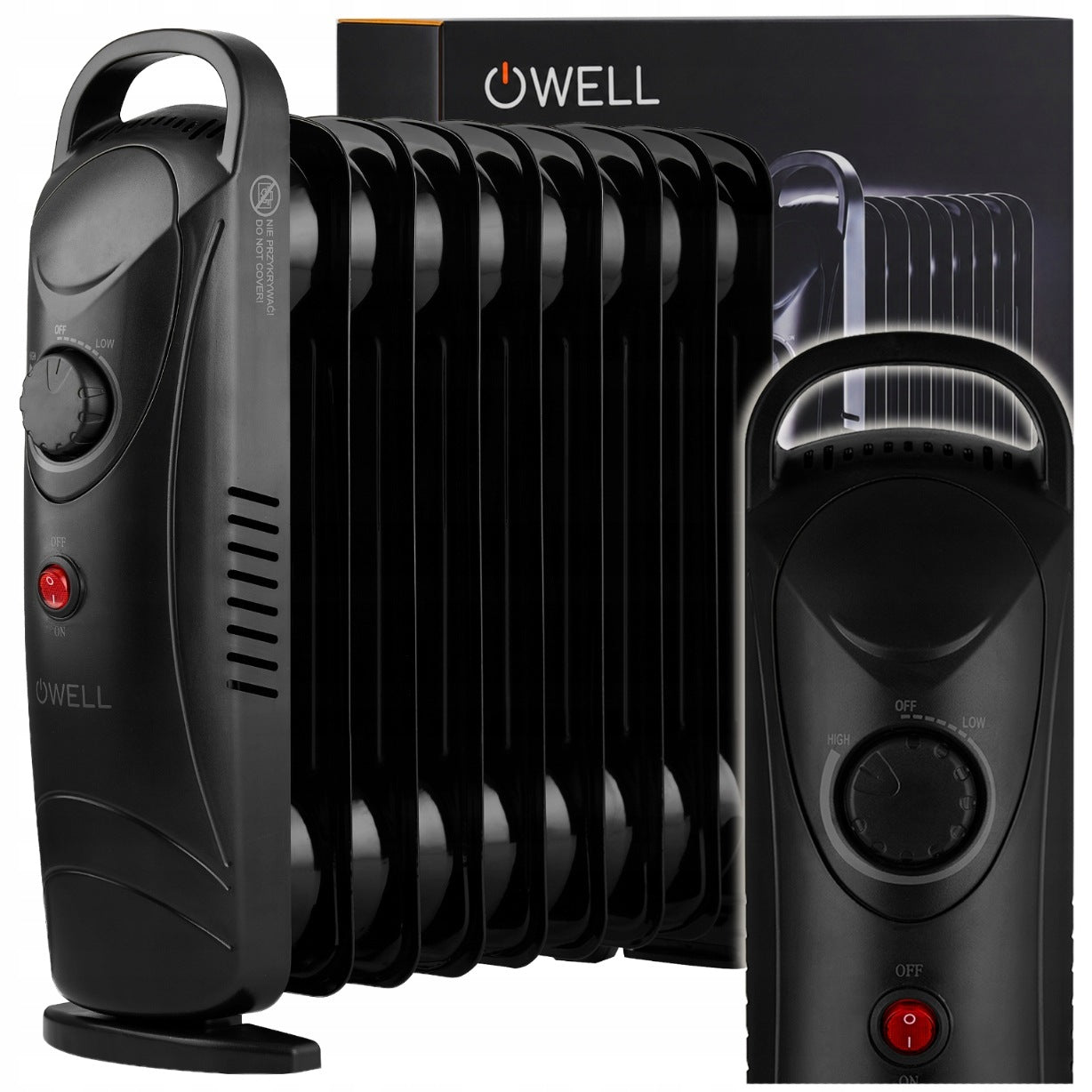 ELECTRIC OIL HEATER 1200W OILER 11 RIBS THERMOSTAT ADJUSTMENT