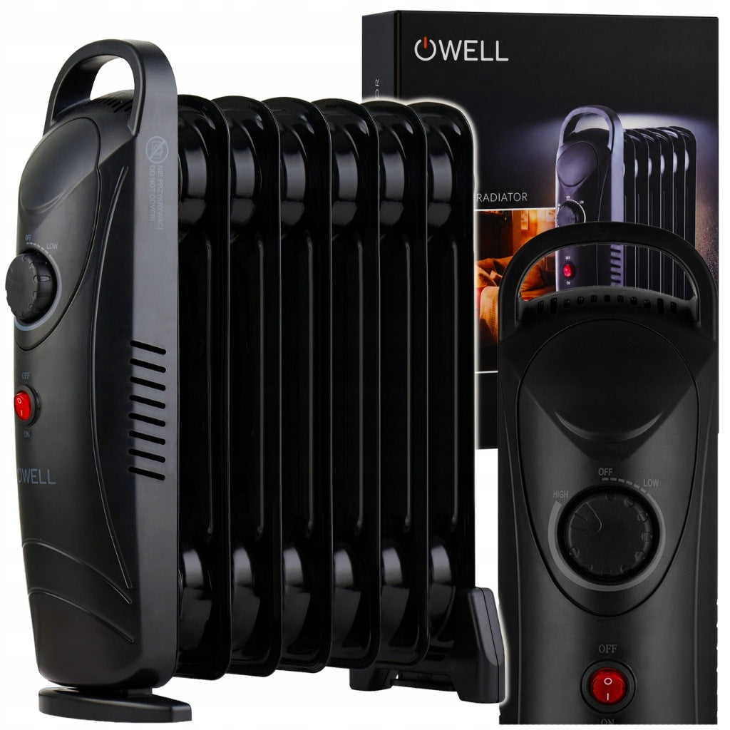 ELECTRIC OIL HEATER 800W OILER 7 RIBS XXL THERMOSTAT ADJUSTMENT