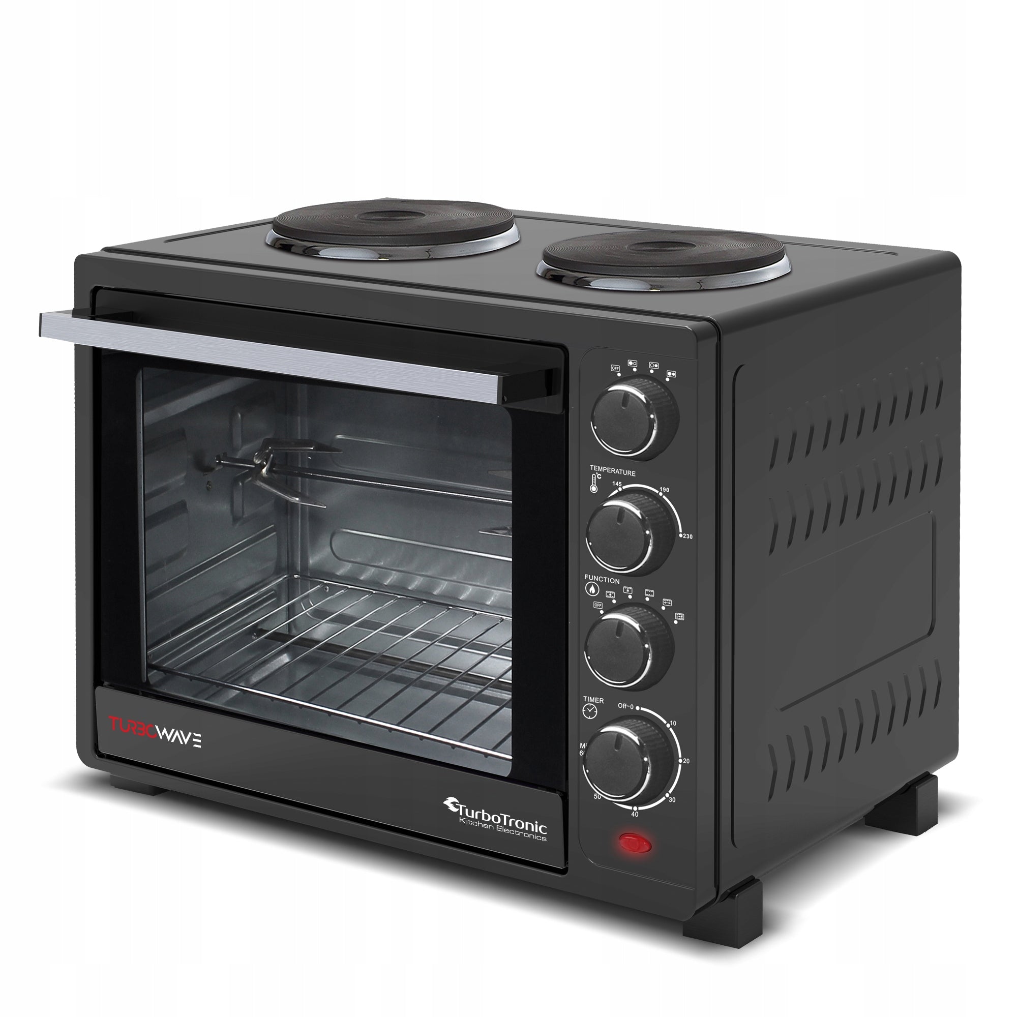 ELECTRIC OVEN 35L + THERMOCOUPLE+GRILL+ ELECTRIC STOVE Brand TurboTronic