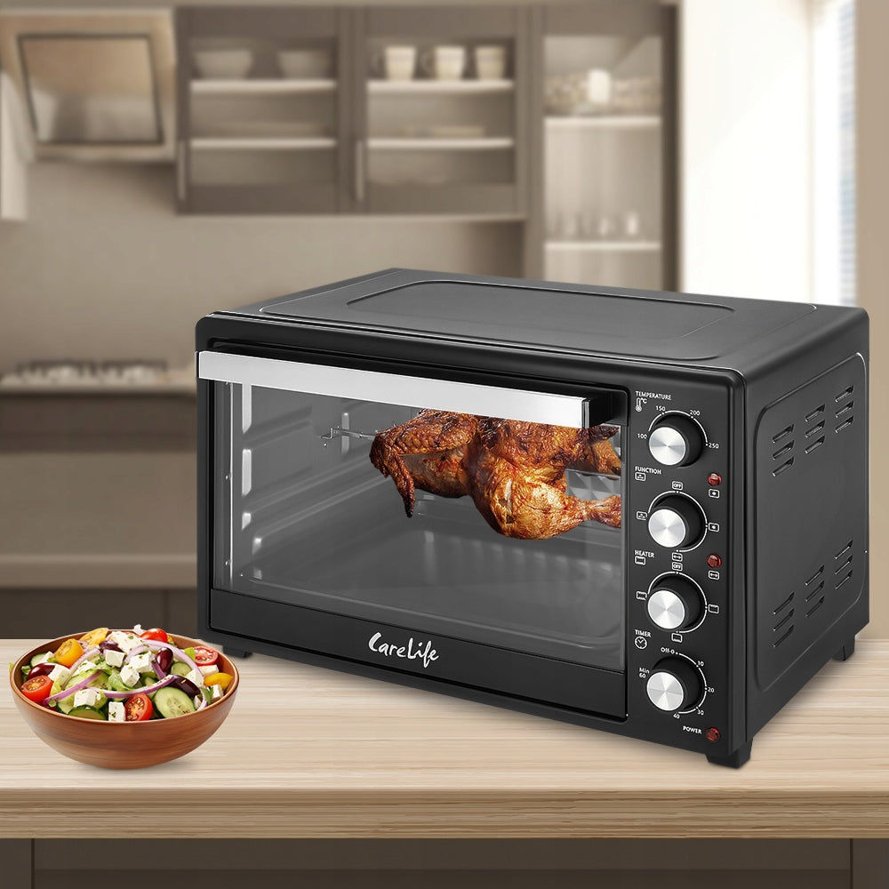 ELECTRIC OVEN 45L SPIT + THERMOCOUPLE+GRILL FREESTANDING PORTABLE Manufacturer code Piekarnik Care Life 45L v44