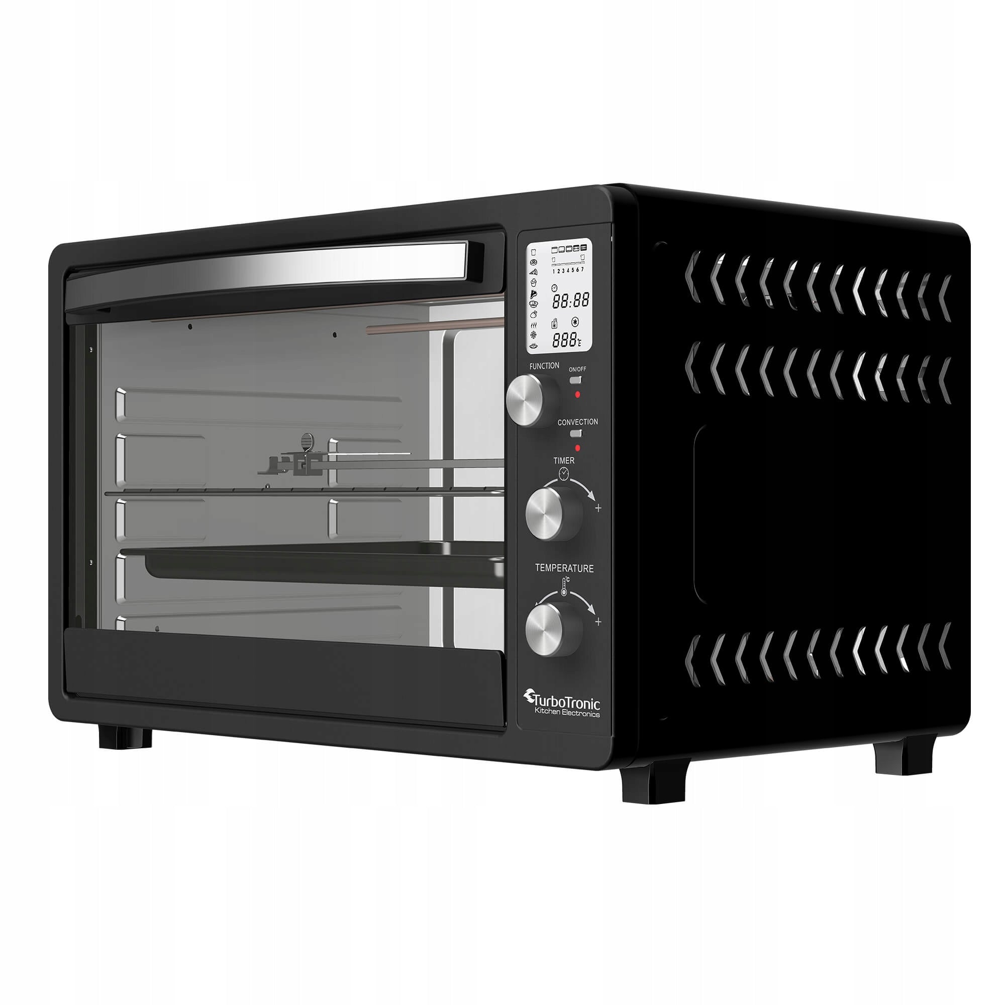 ELECTRIC OVEN 45L THERMOCOUPLE+HORN+GRILL DIGITAL DISPLAY Brand TurboTronic