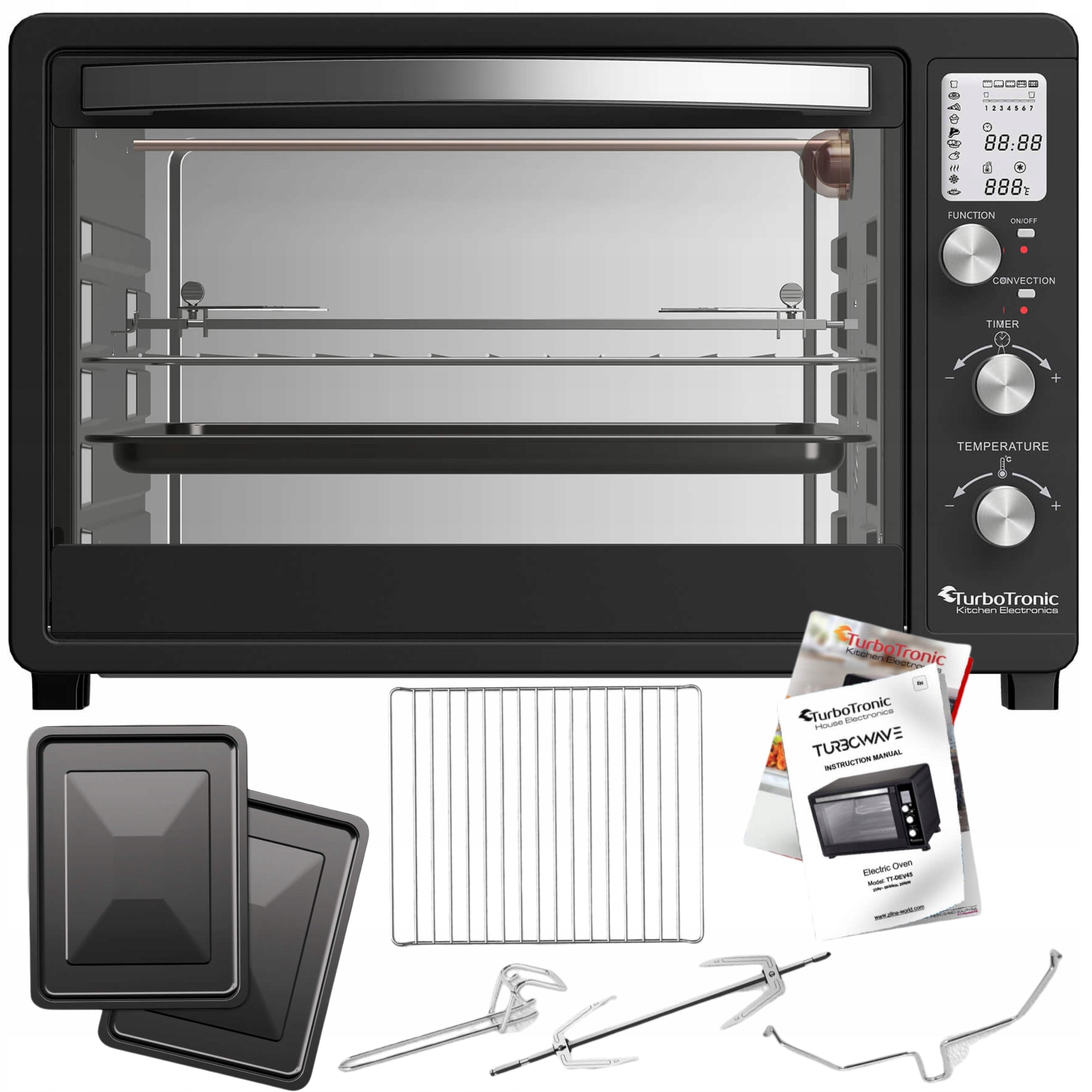 ELECTRIC OVEN 45L THERMOCOUPLE+HORN+GRILL DIGITAL DISPLAY