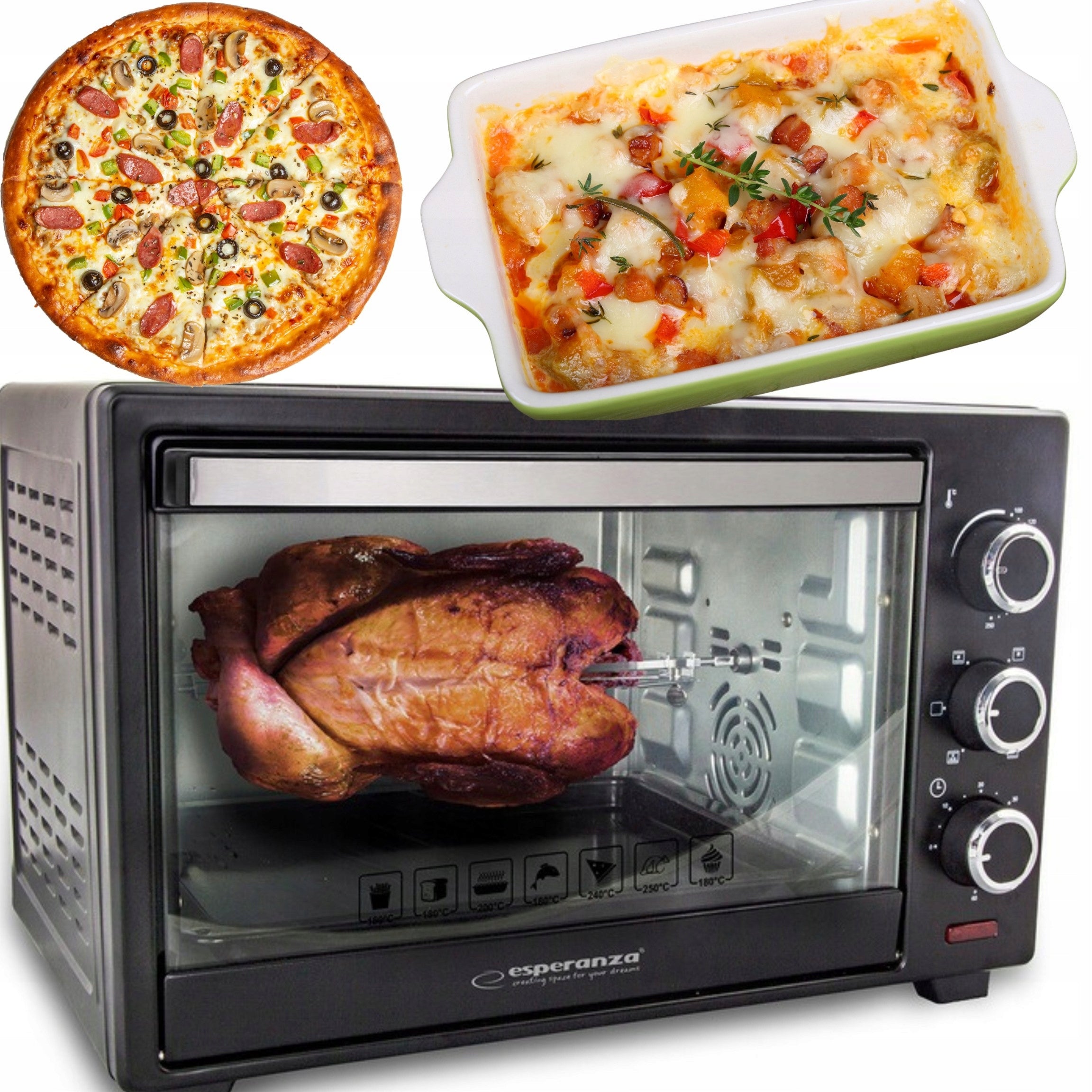 ELECTRIC OVEN FREESTANDING TOASTER THERMOCOUPLE POWER MINI OVEN Brand Esperanza