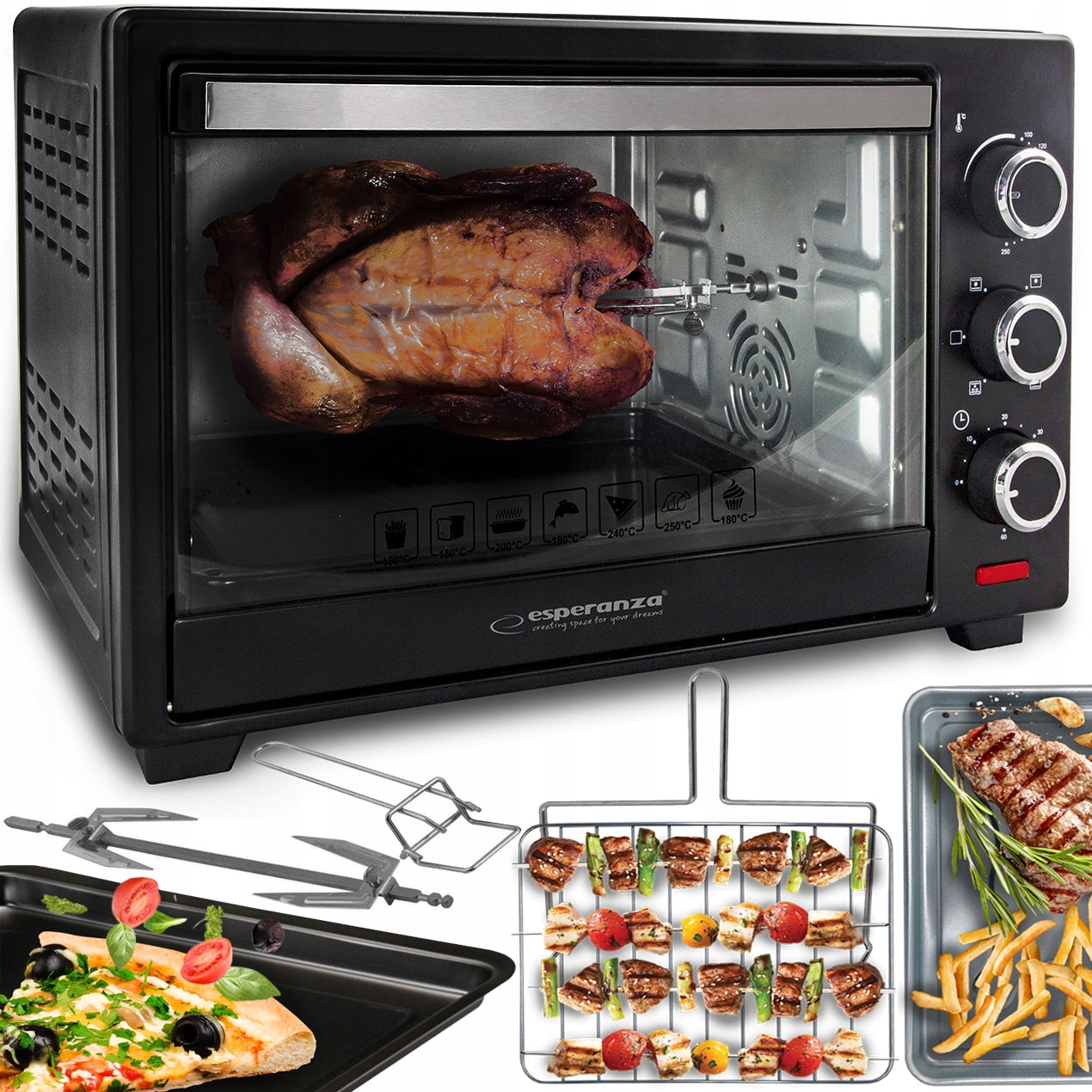 ELECTRIC OVEN FREESTANDING TOASTER THERMOCOUPLE POWER MINI OVEN