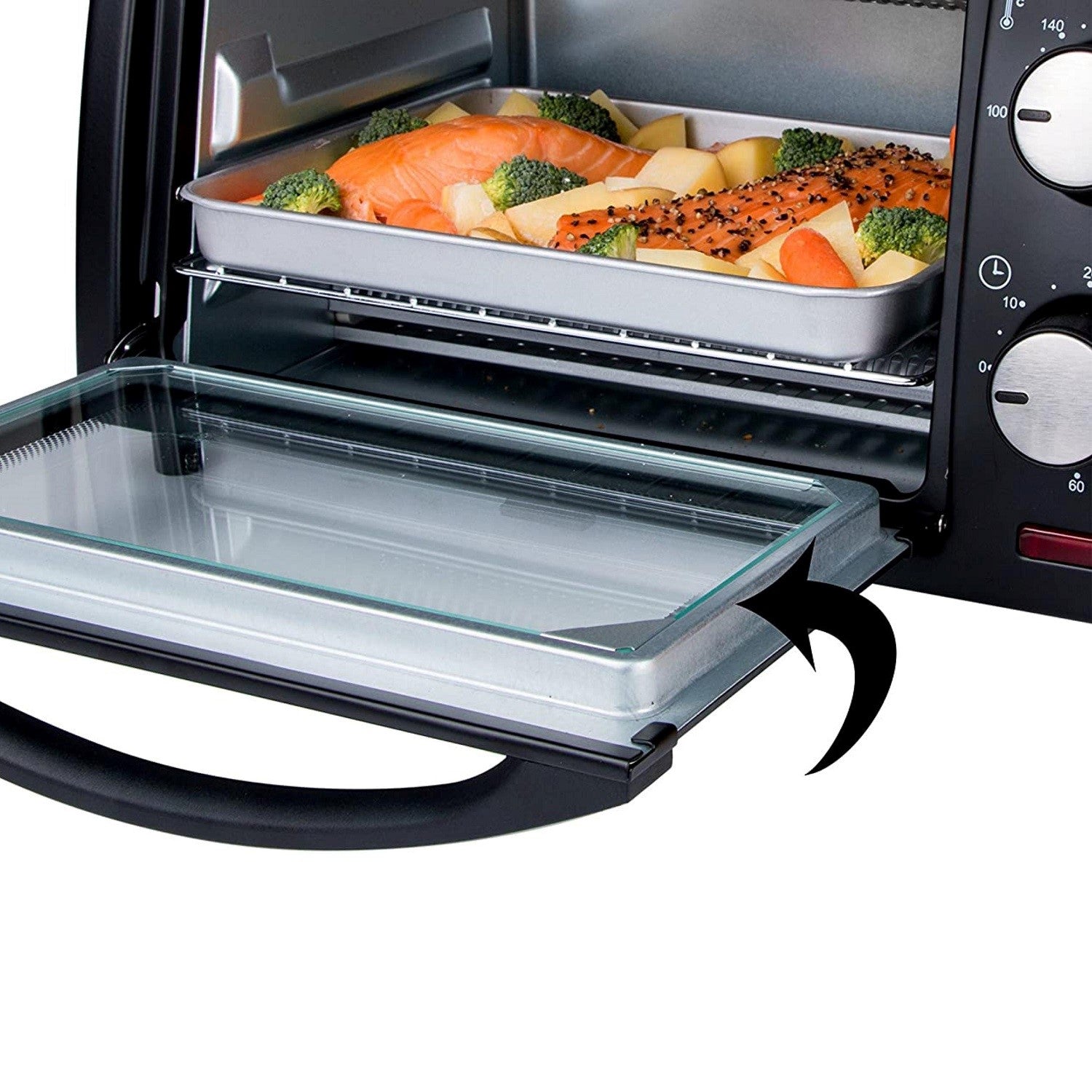 ELECTRIC OVEN MINI BLACK 10L TIMER 800W Brand Zilan