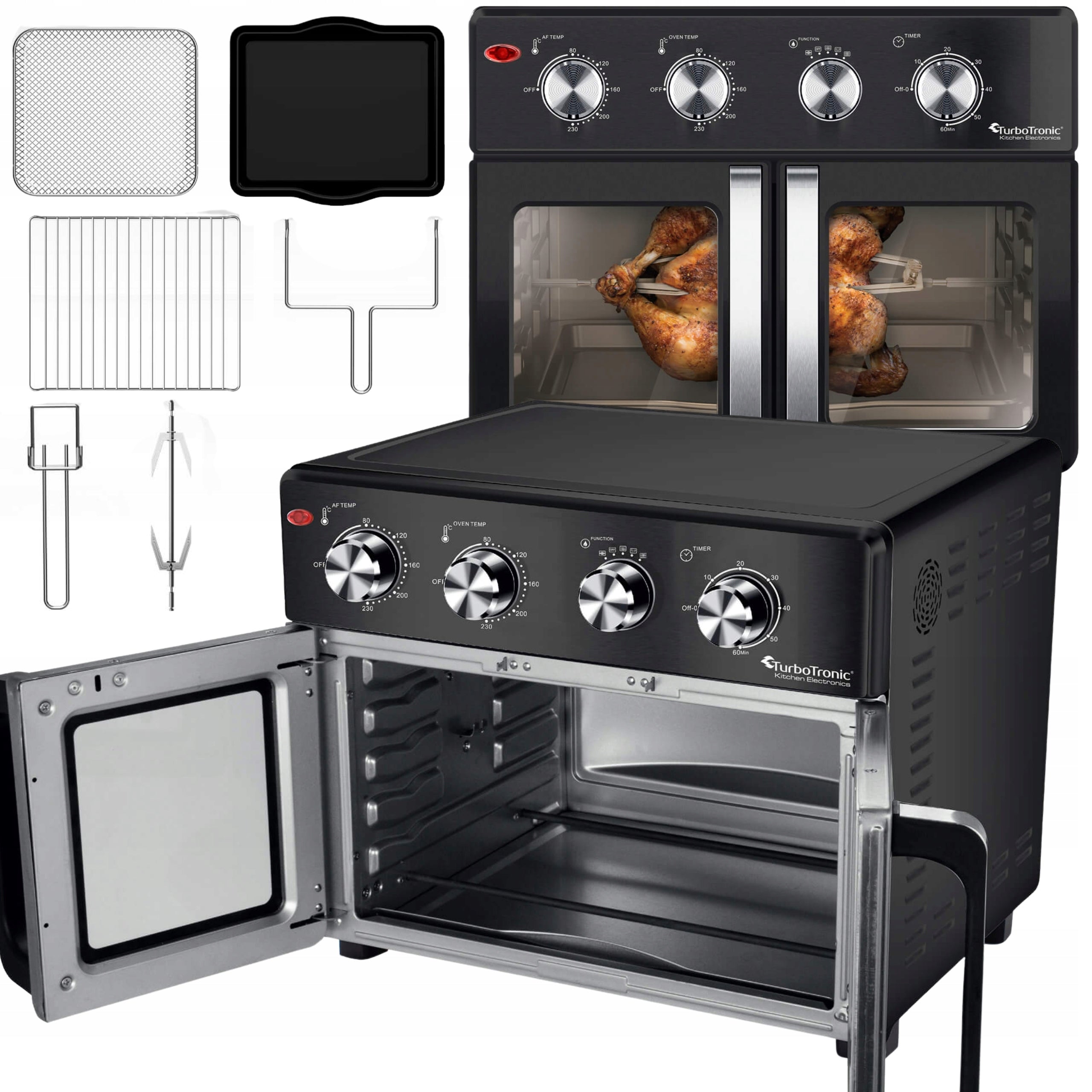 ELECTRIC OVEN ROTISSERIE FRYER NON-FAT GRILL 32L 1700W