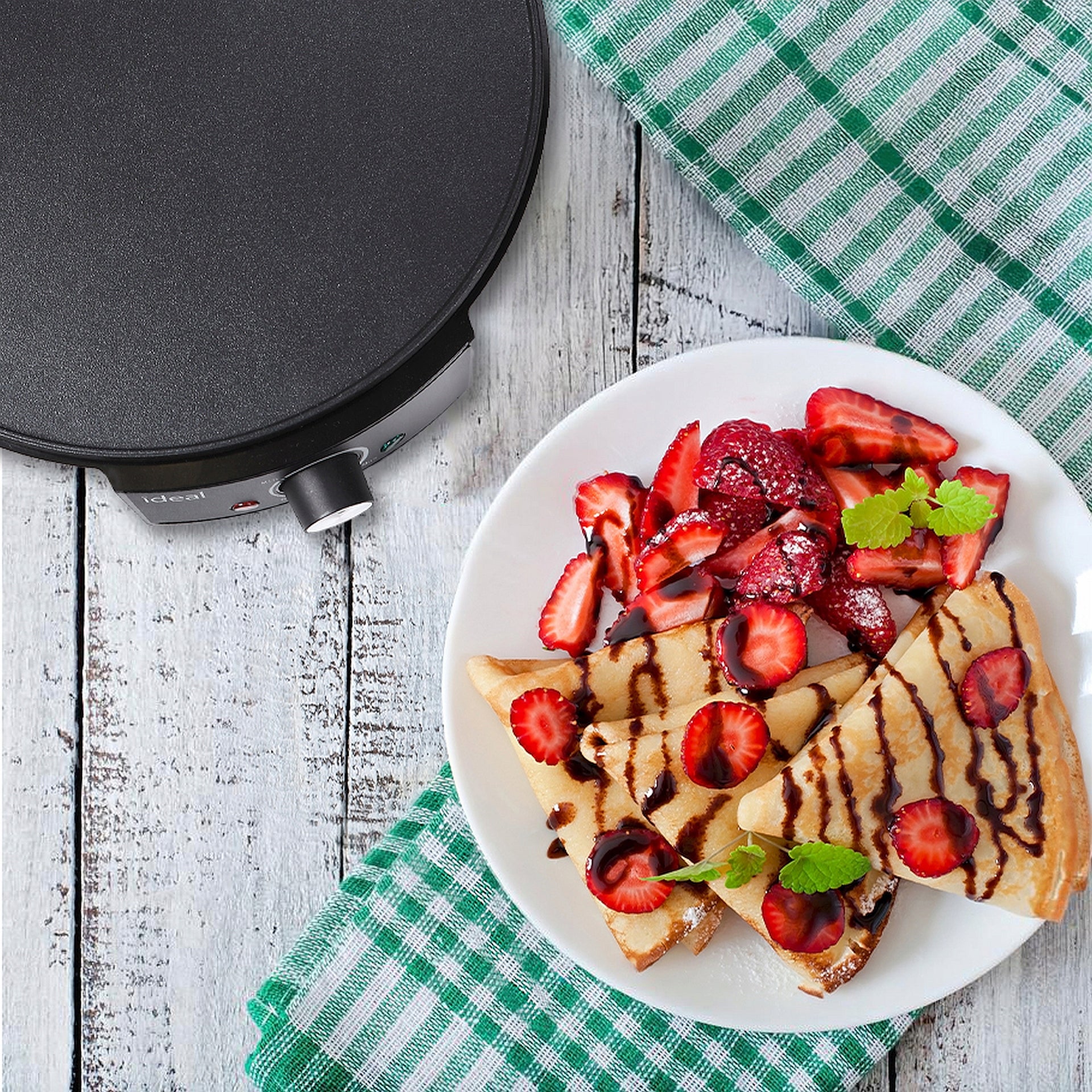 ELECTRIC PANCAKE MAKER IDEAL FOR PANCAKES FAST HEATING 1800W 30cm Packaging status original