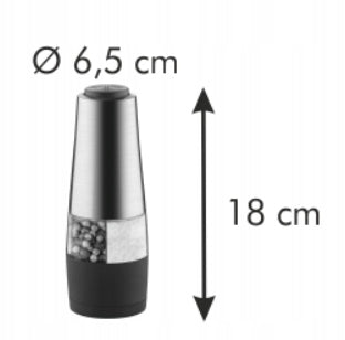 ELECTRIC PEPPER AND SALT MILL 2in1 DOUBLE Brand Tescoma