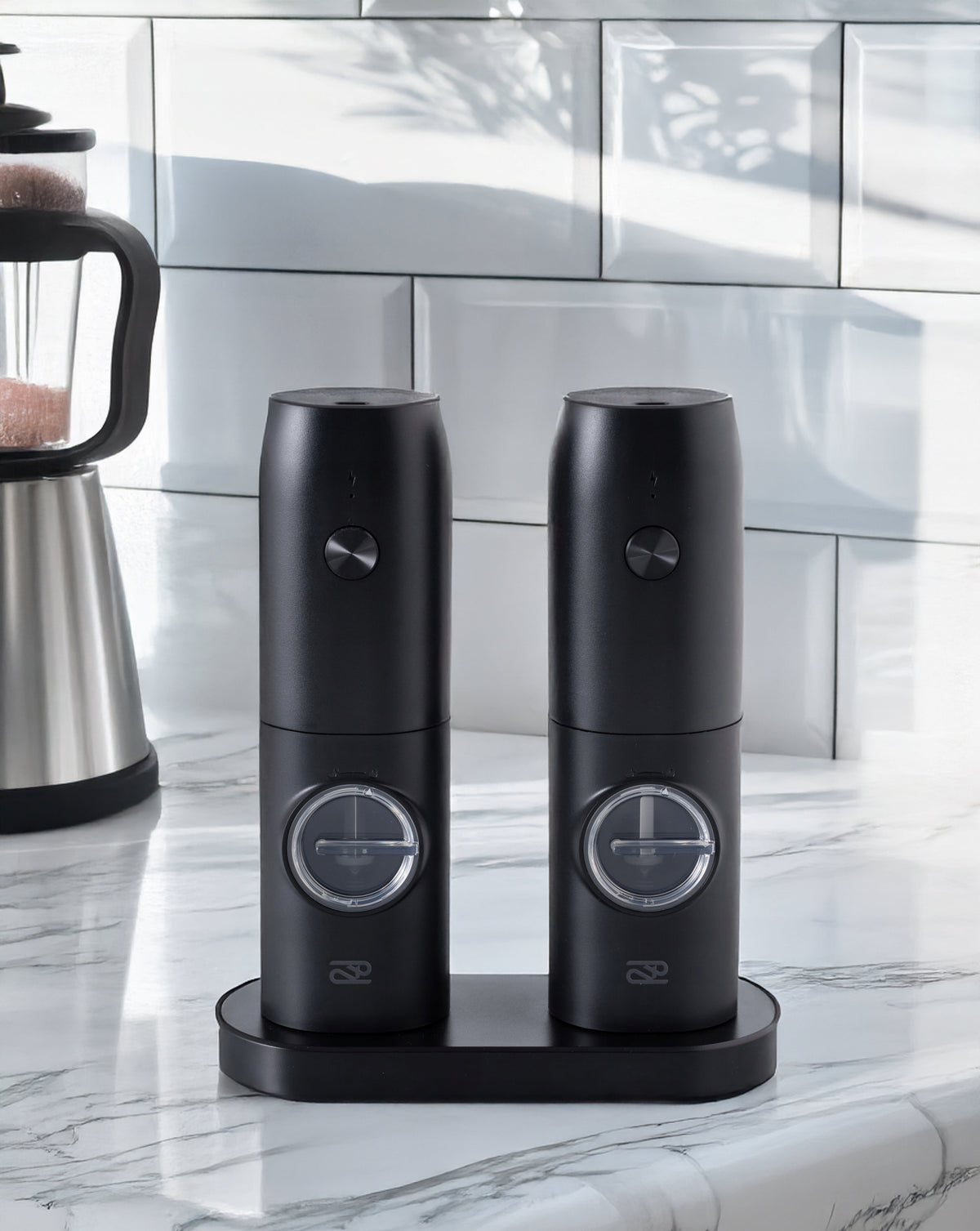 ELECTRIC PEPPER GRINDER SALT SPICES AKKU CHARGING USB SET OF 2 Packaging status original