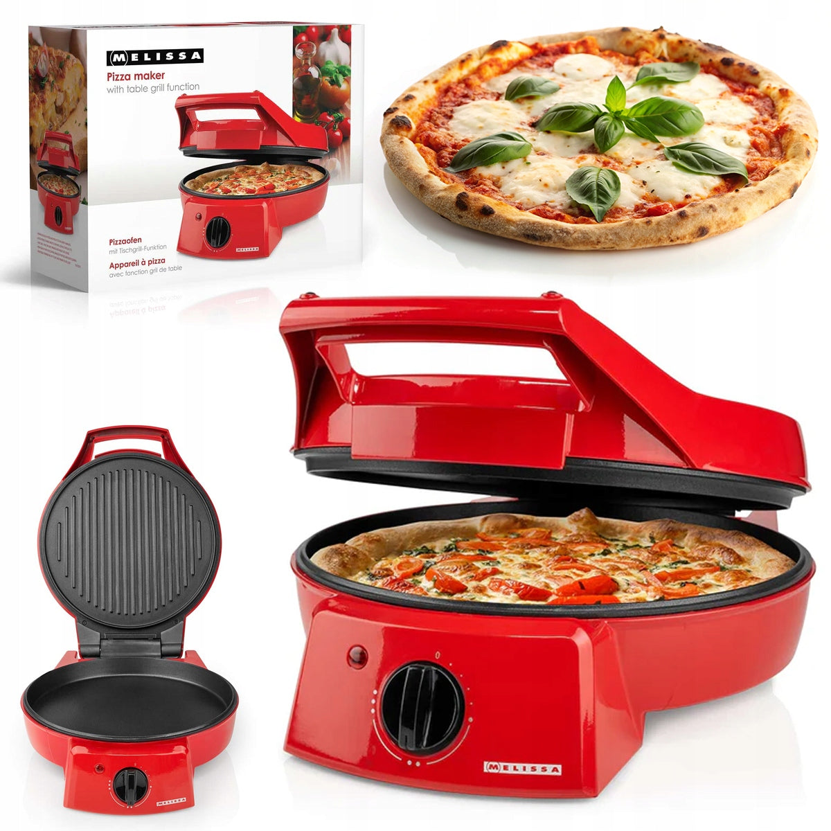 ELECTRIC PIZZA OVEN 30CM GRILL 1800W HOT SNACKS GRILL FUNCTION