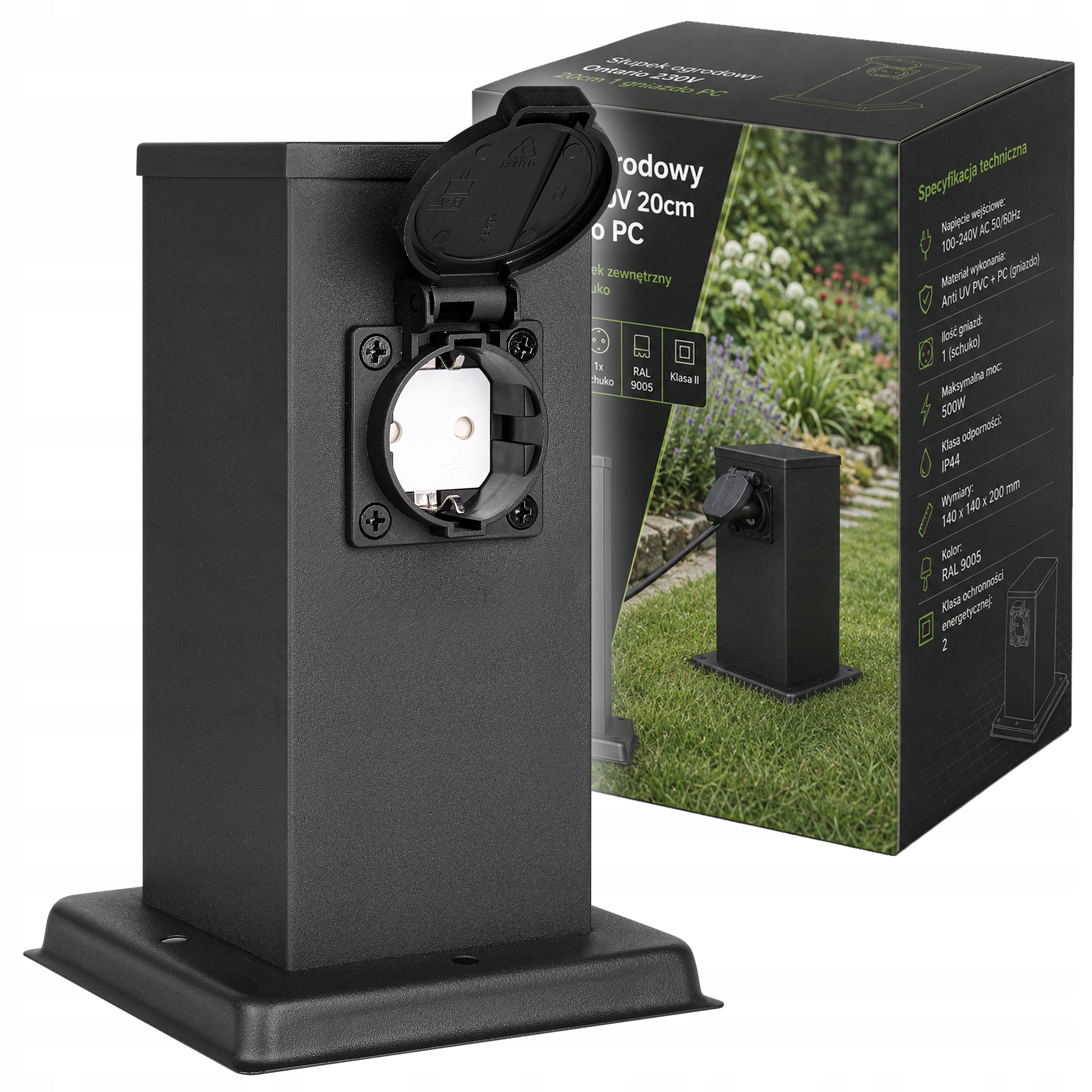 ELECTRIC POST Garden Standing Lamp HERMETIC Socket