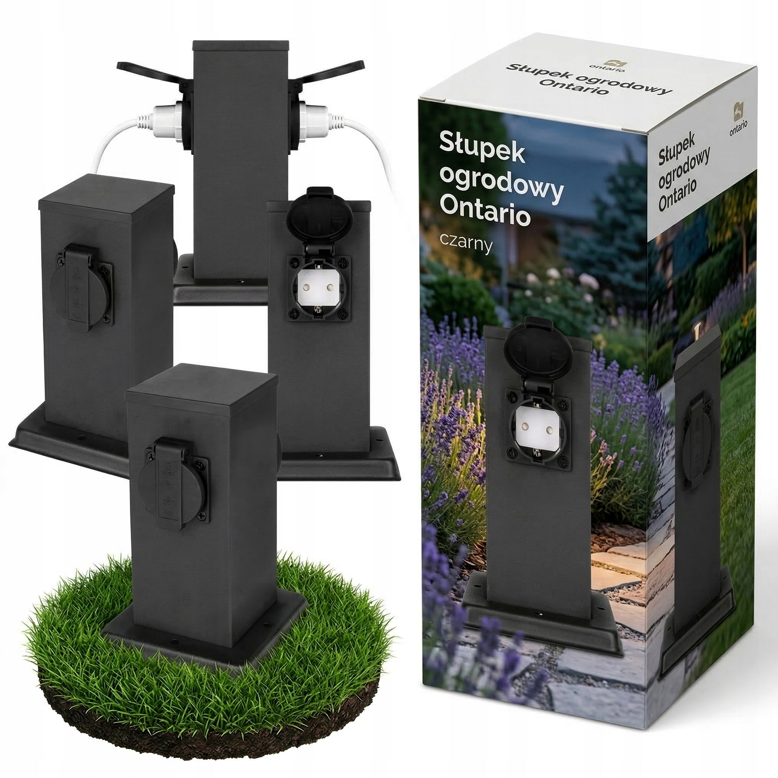 ELECTRIC POST Garden floor lamp 2x HERMETIC socket