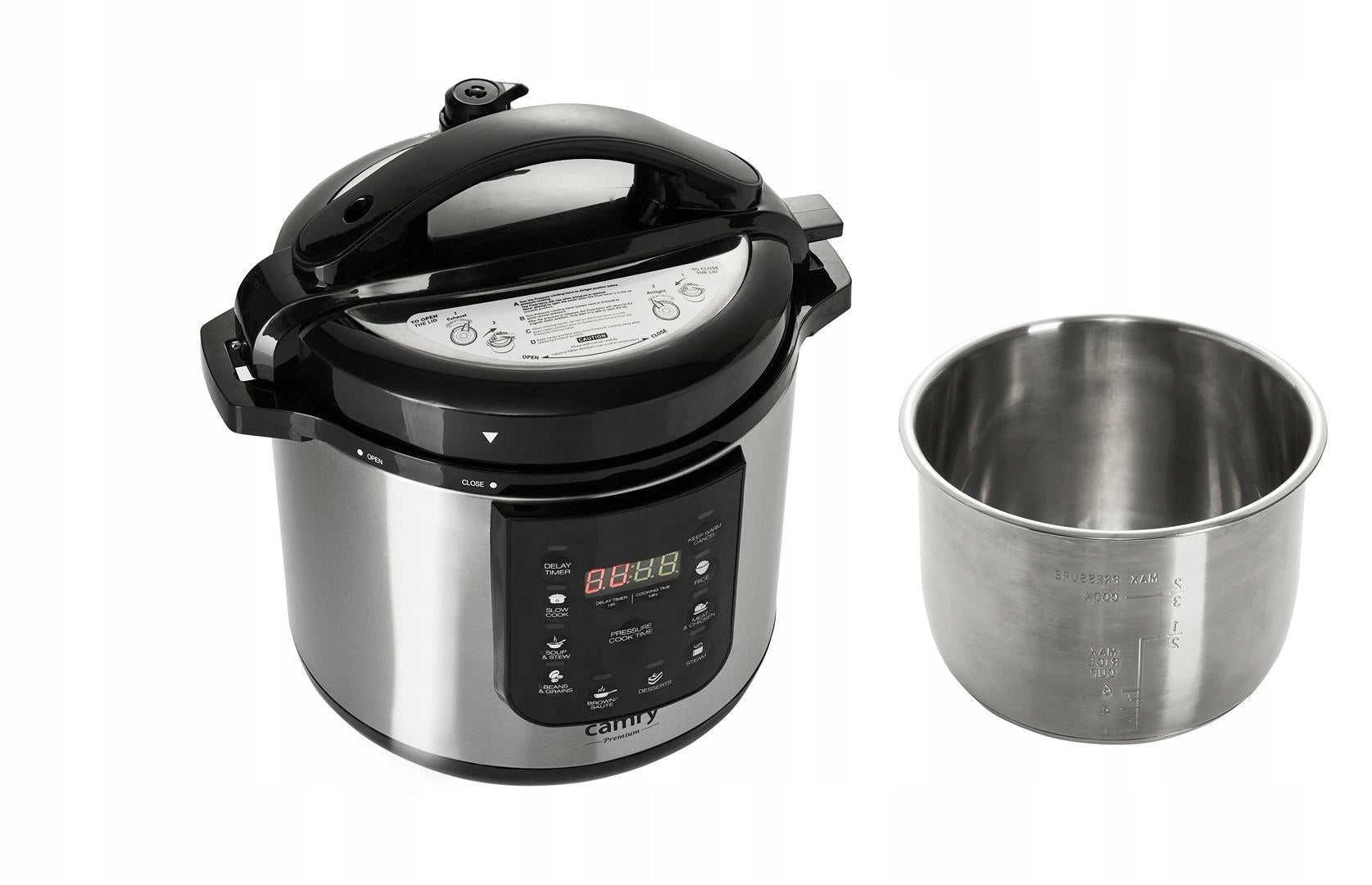 ELECTRIC PRESSURE COOKER 8 AUTOMATIC PRESSURE COOKER PROGRAMS 6L EAN (GTIN) 5902934833738