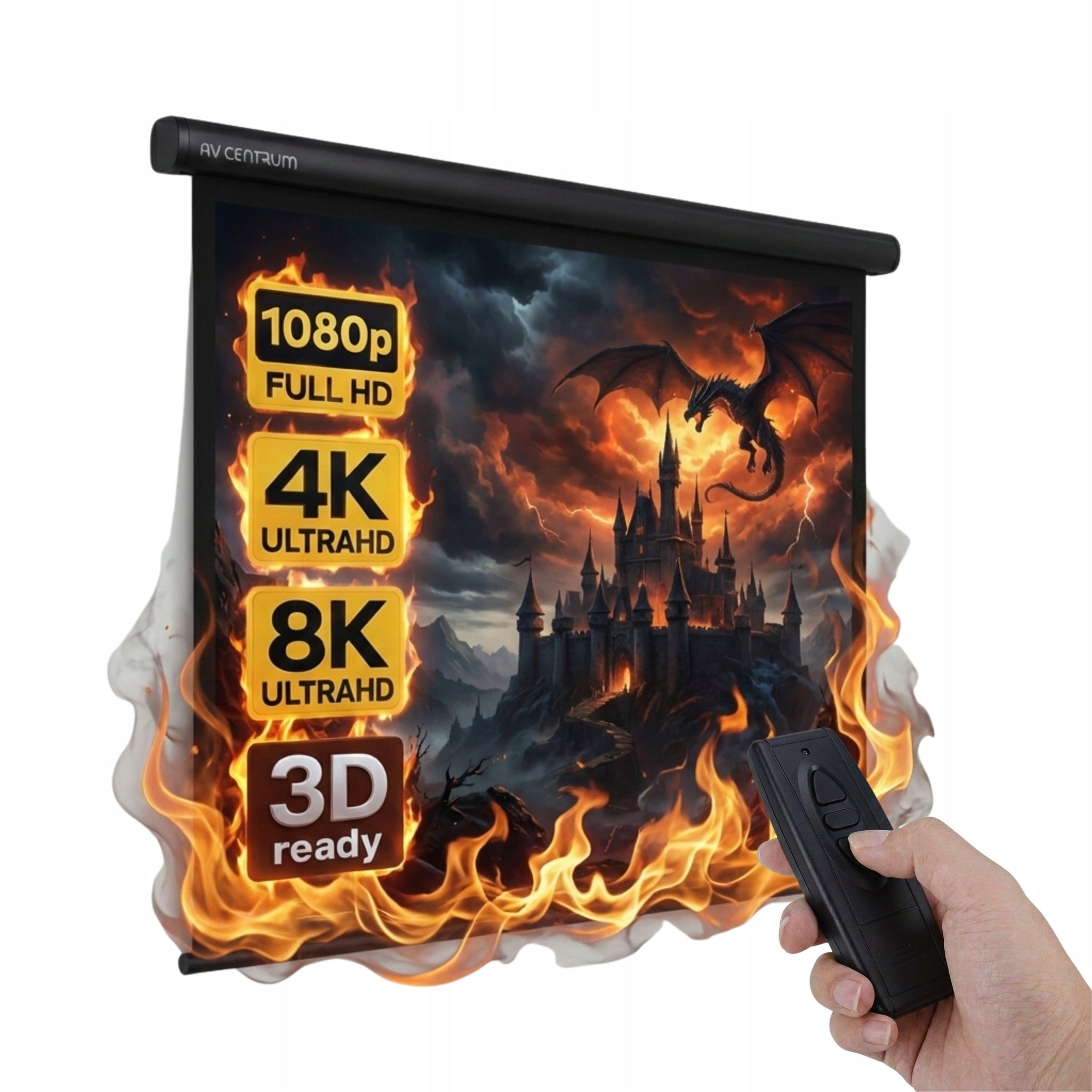 ELECTRIC PROJECTION SCREEN AVC-E170B 84" 170X130 AVCENTRUM BLACK PREMIUM Manufacturer code AVC-E170B