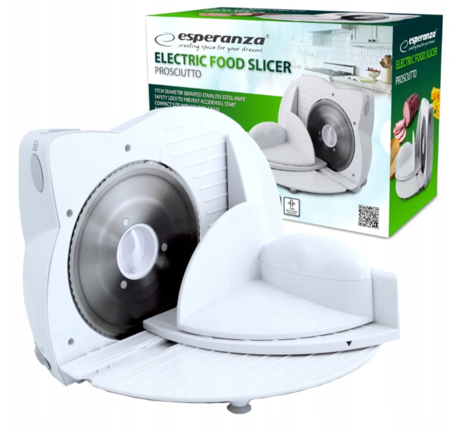 ELECTRIC PROSCIUTTO SLICER FOR BREAD SAUSAGES OF FRUIT VEGETABLE CHEESES