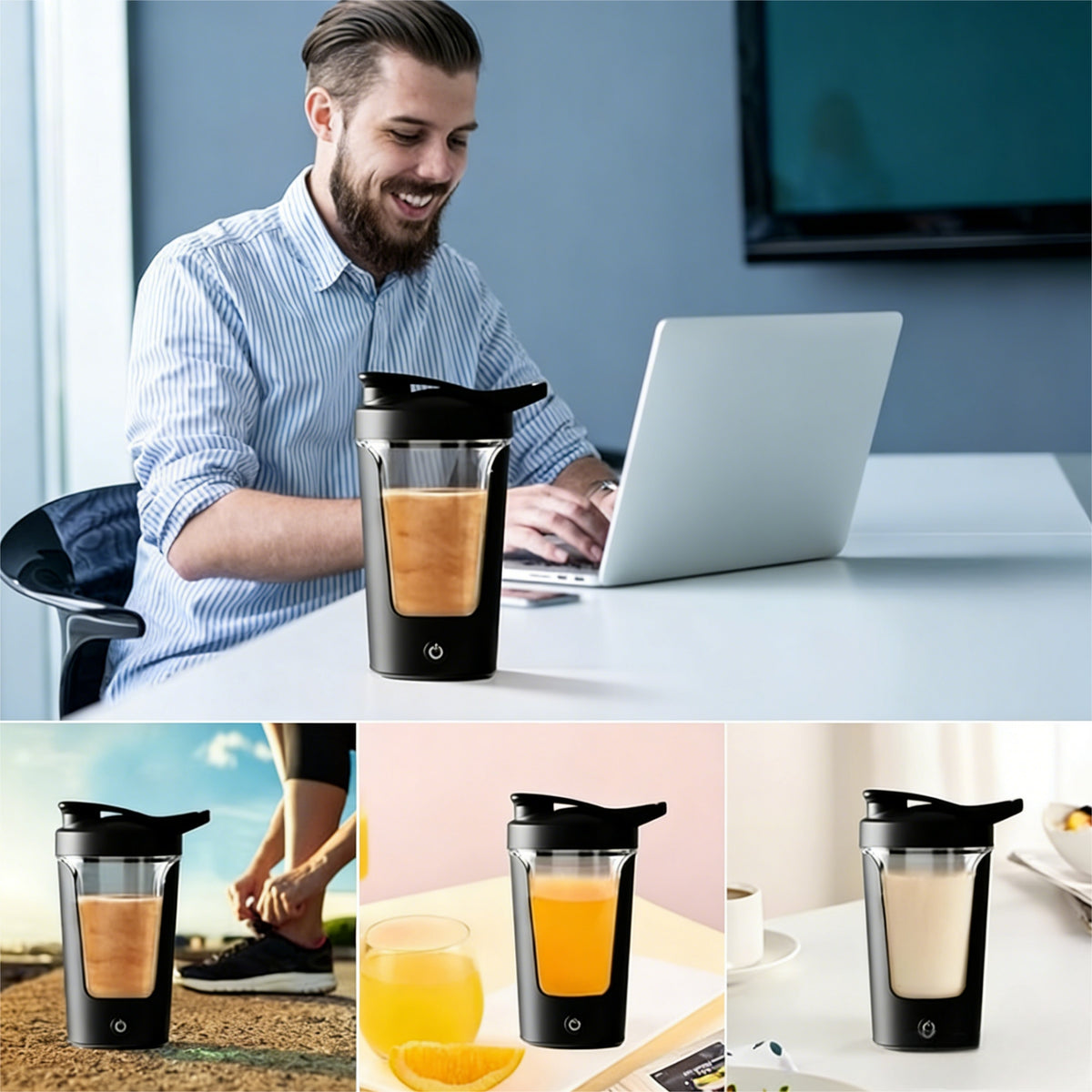 ELECTRIC PROTEIN SHAKER BOTTLE 450ML BOTTLE TRAINING BLENDER Manufacturer code YFDZ-4069257154658