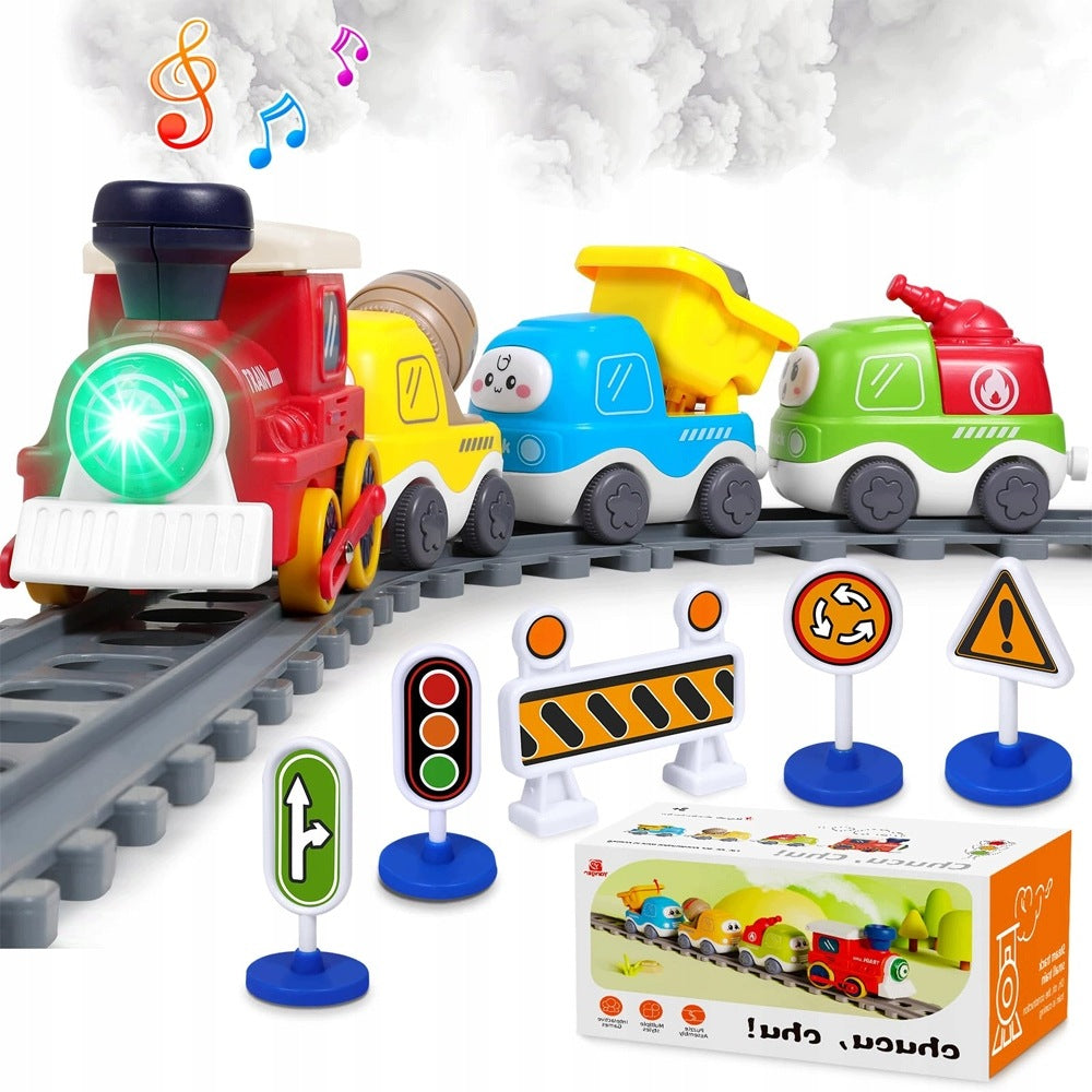 ELECTRIC QUEUE CLOTHES Train Track Wagons Set for baby children