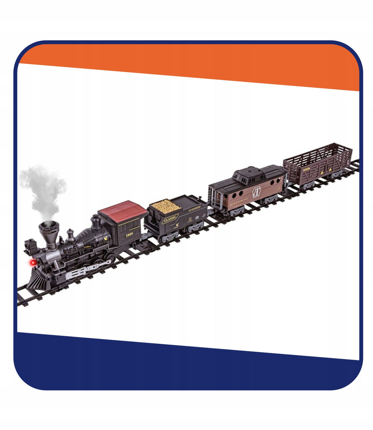 ELECTRIC QUEUE LOCOMOTIVE 3 WAGONS PAIR SOUND LED REMOTE CONTROL 2.4GHZ TRAIN Manufacturer code PLM-3021 by PitShop