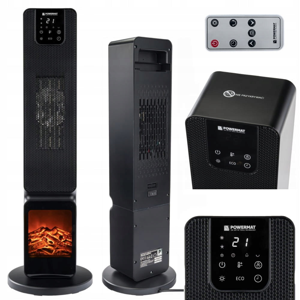 ELECTRIC RADIATOR COLUMN CERAMIC FIREPLACE 2500W FAN HEATER