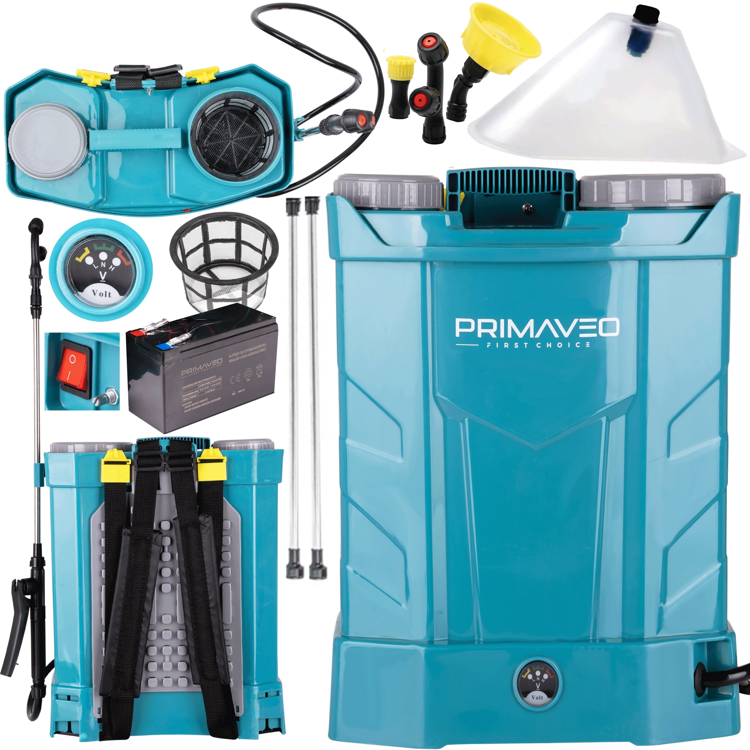 ELECTRIC RECHARGEABLE GARDEN Backpack SPRAYER 16L SET BAT+LOAD