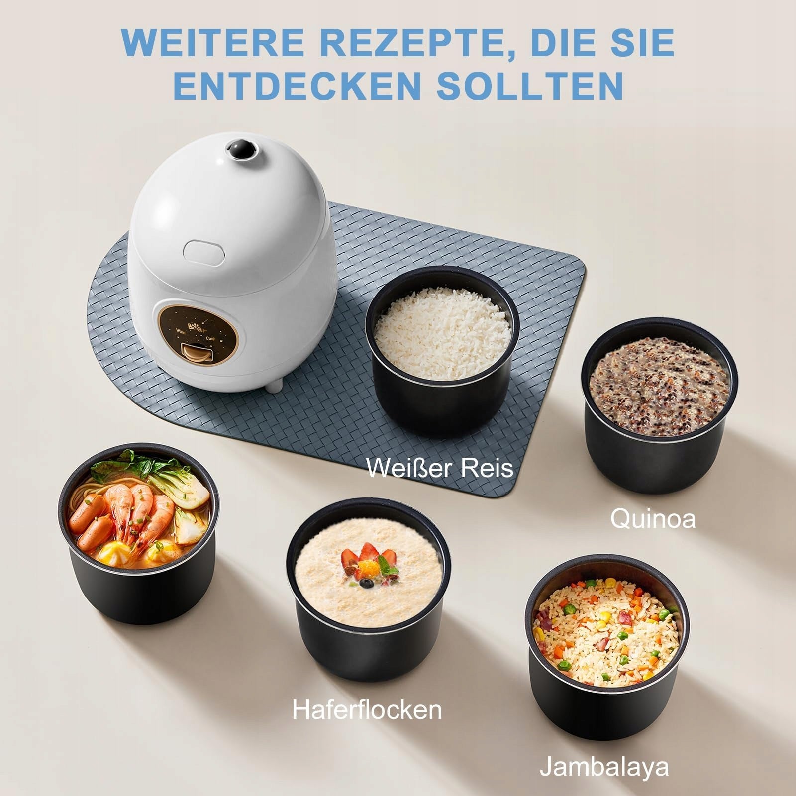 ELECTRIC RICE POT 1,2L 200W FOR 2 PEOPLE MINI COMPACT Brand Bear