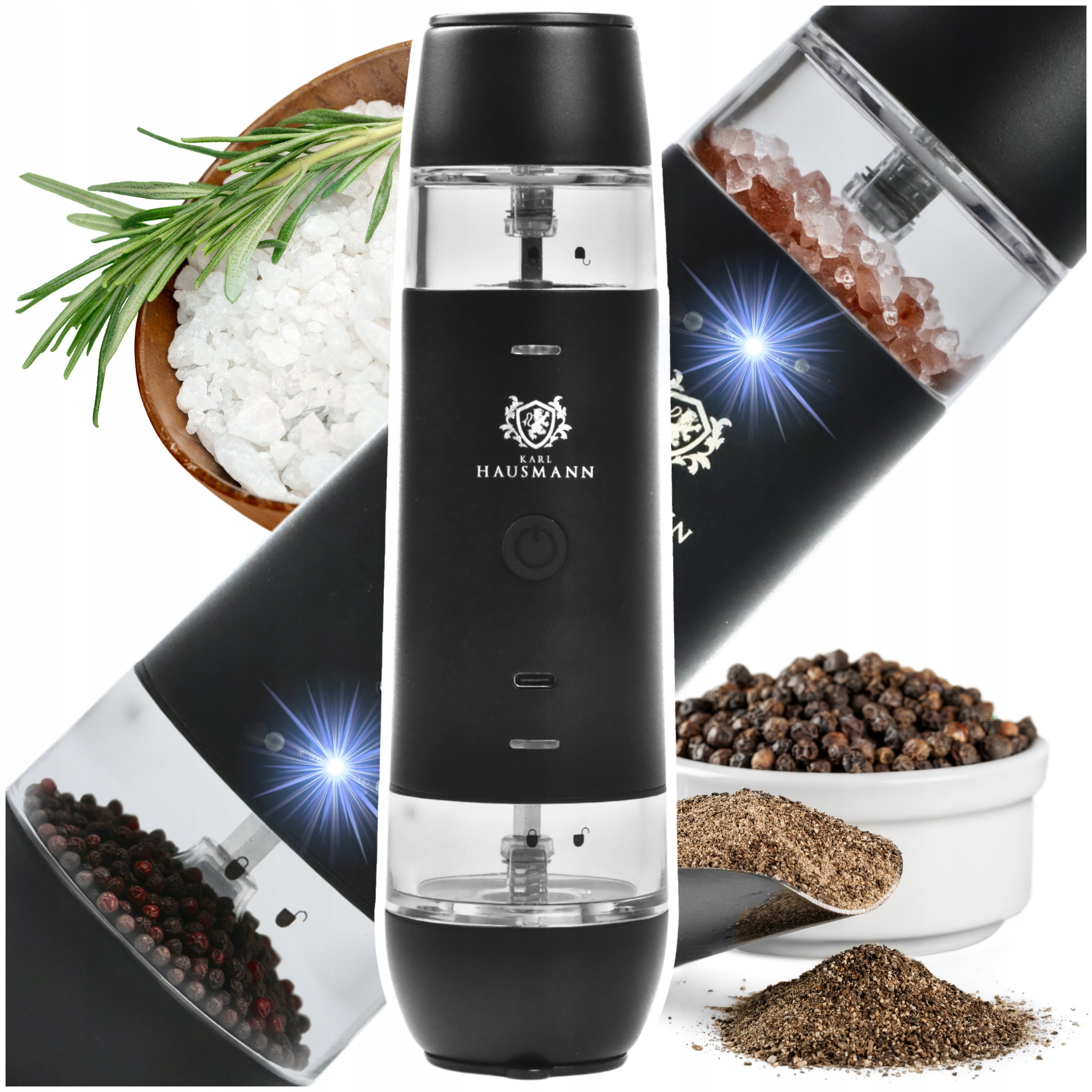 ELECTRIC SALT AND PEPPER GRINDER CORDLESS USB C PEPPER GRINDER