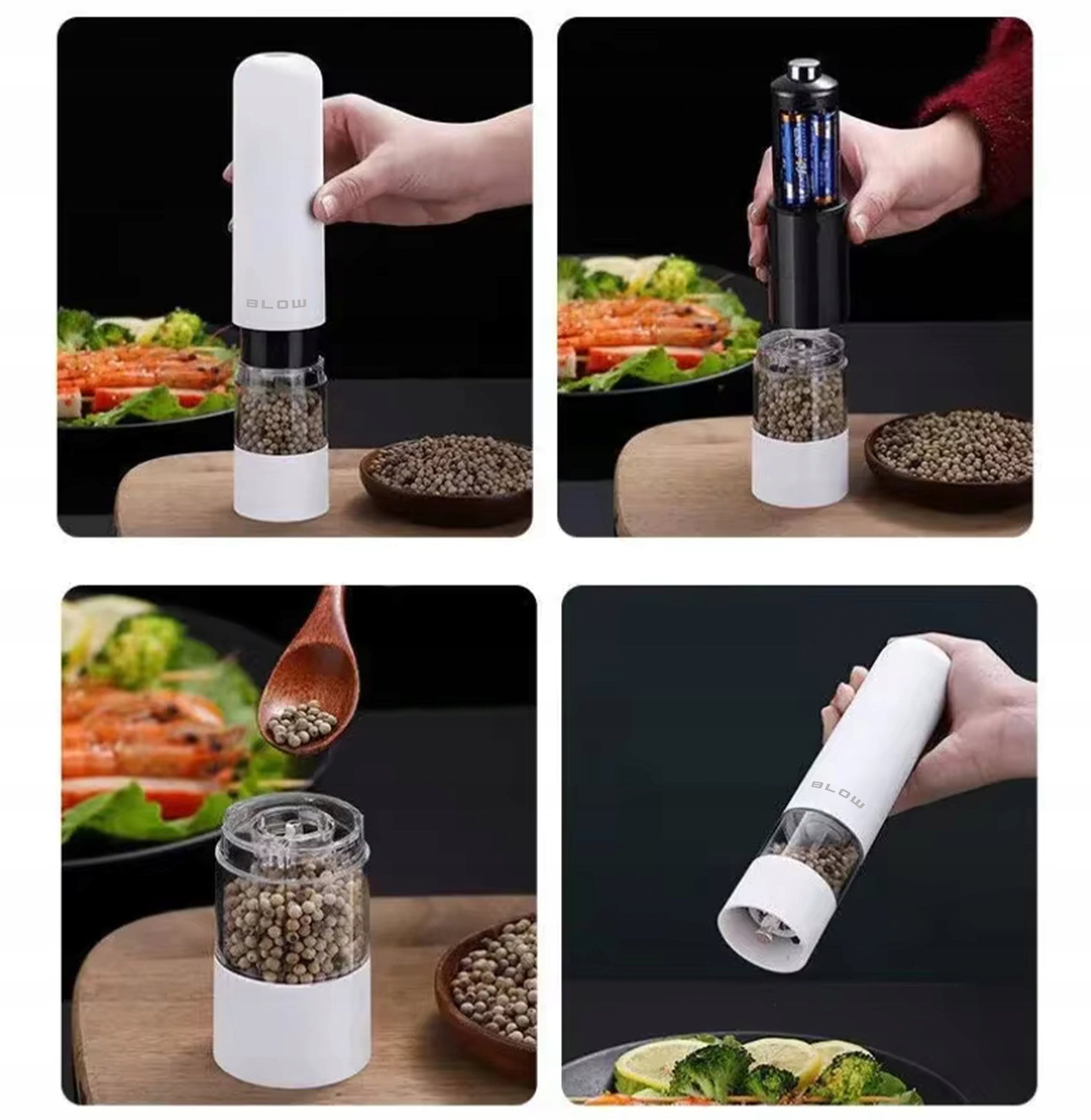 ELECTRIC SALT AND PEPPER GRINDER SPICES GRINDING ADJUSTMENT SET OF 2x EAN (GTIN) 5900804145967