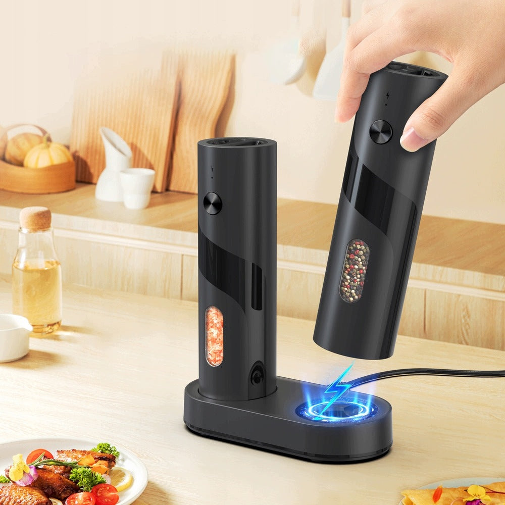 ELECTRIC SALT PEPPER GRINDER SET OF 2 AUTOMATIC WITH STAND Brand no brand