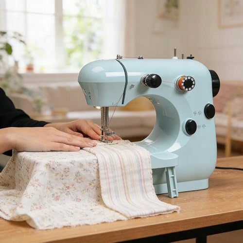 ELECTRIC SEWING MACHINE MINI PORTABLE FOR BEGINNERS DOUBLE Kid's age 0+