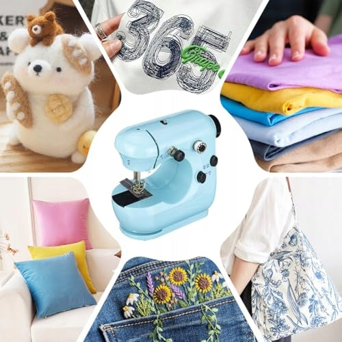 ELECTRIC SEWING MACHINE MINI PORTABLE FOR BEGINNERS DOUBLE Manufacturer code Bez marki