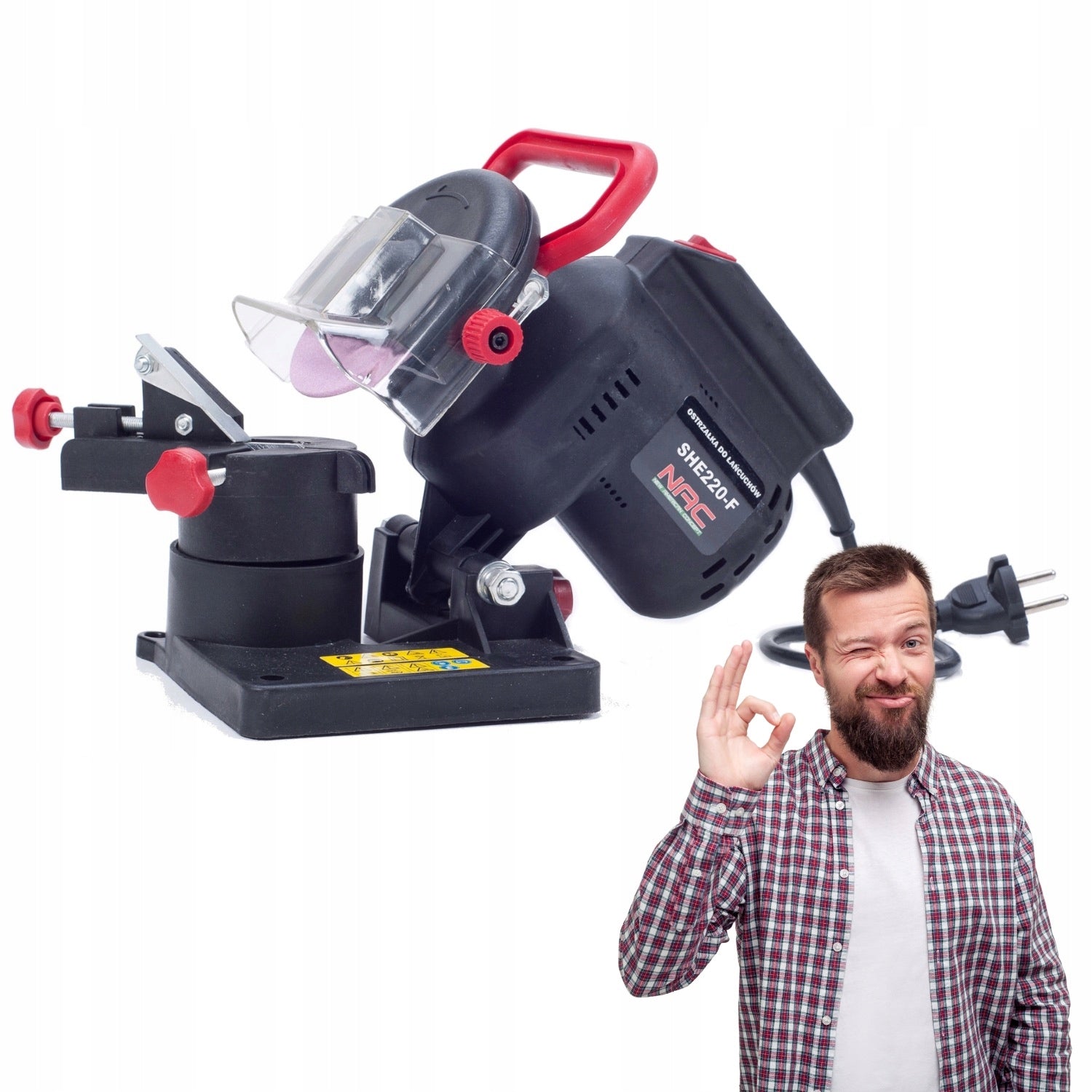 ELECTRIC SHARPENER FOR CHAINSAWS NAC 220W DEPTH LIMITER