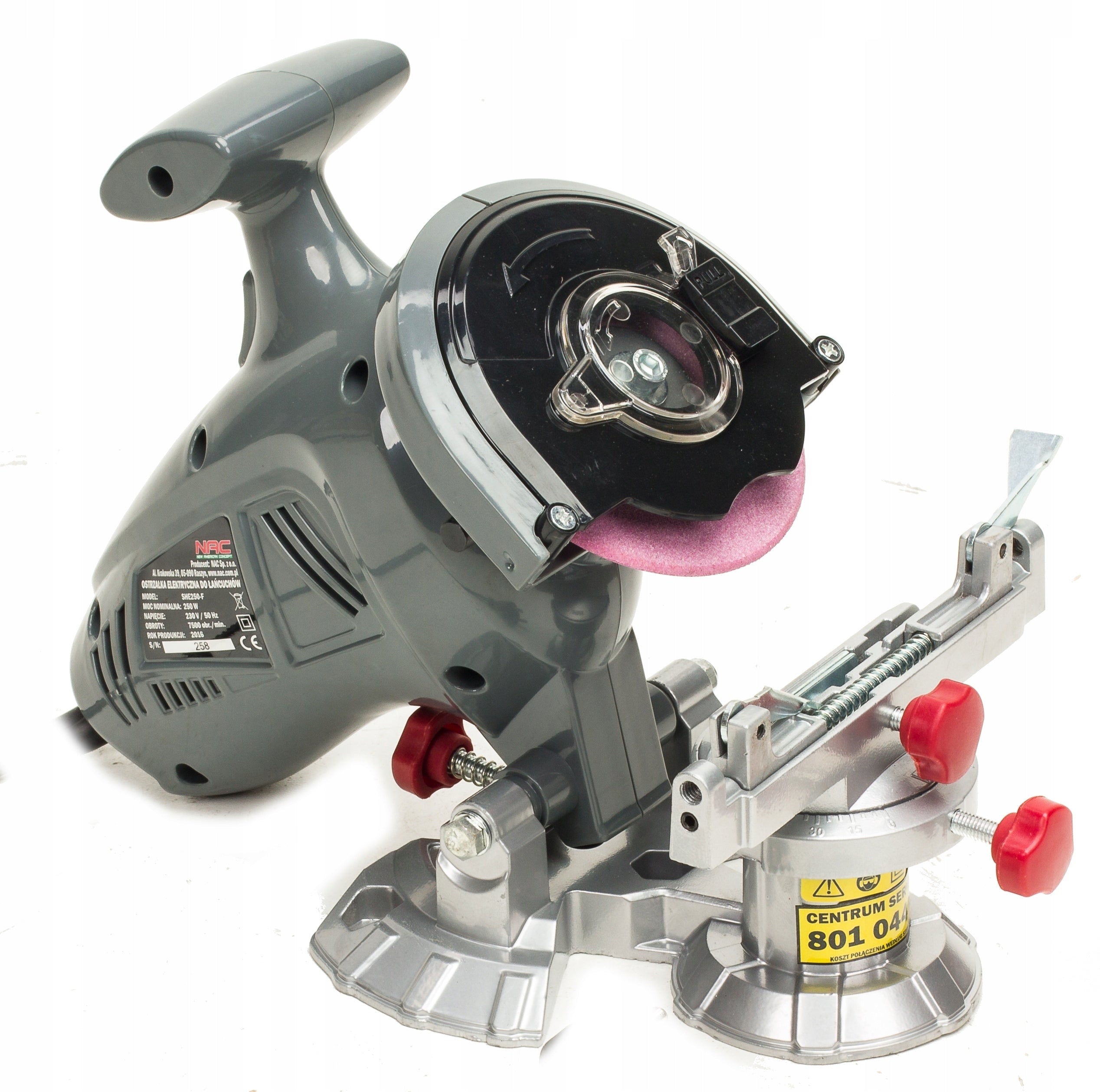 ELECTRIC SHARPENER WITH VICE NAC SHE250-F FOR CHAIN SAWS 250W + SHIELD Manufacturer code SHE250-F