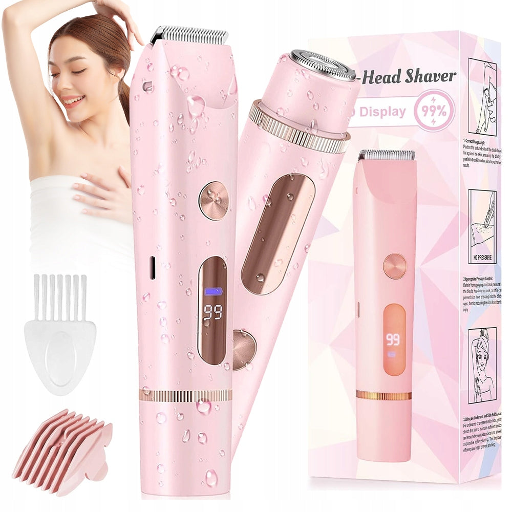 ELECTRIC SHAVER WATERPROOF IPX7 USB FOR WHOLE BODY PINK