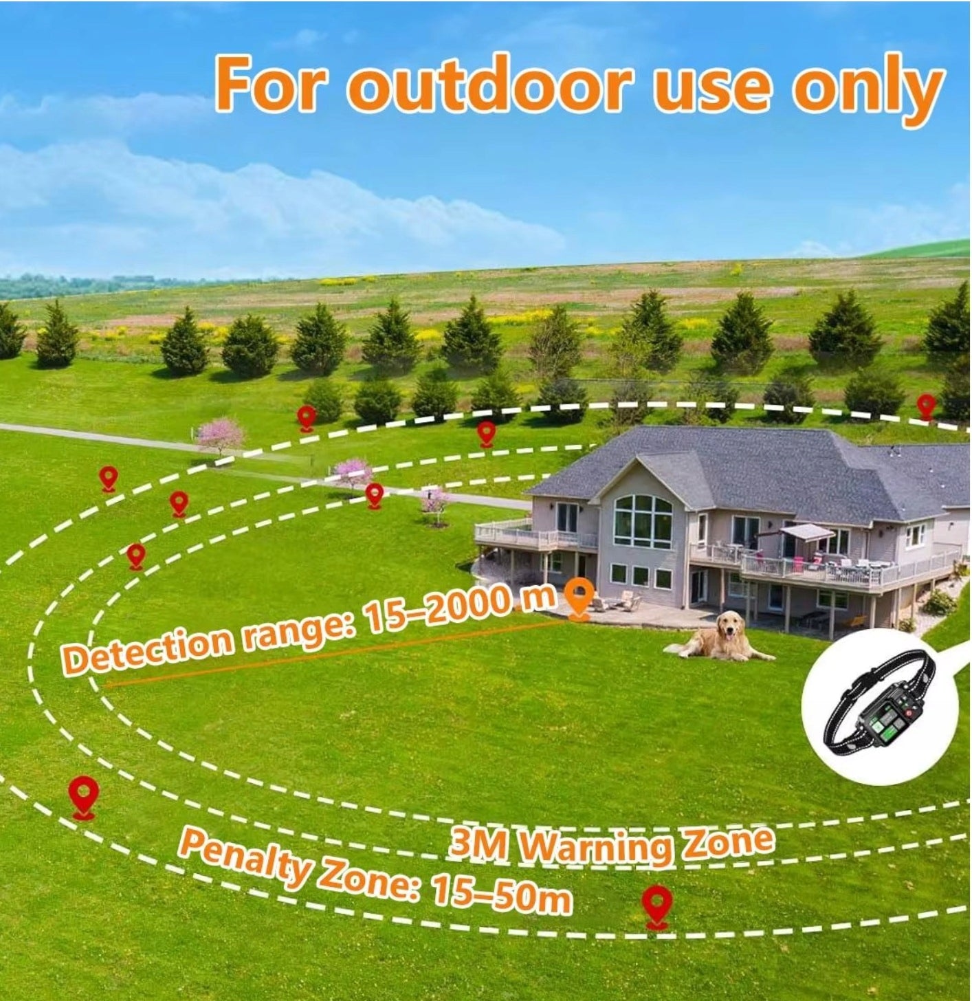 ELECTRIC SHEPHERD FOR DOG PLAYPEN FENCE GPS COLLAR UP TO 2000m v2.0 Packaging status original