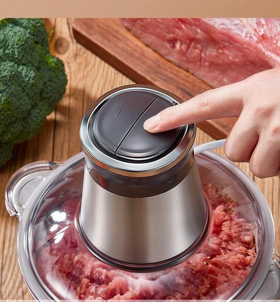 ELECTRIC SHREDDER 350W 2,5L STAINLESS STEEL KITCHEN CHOPPER Dominant color silver