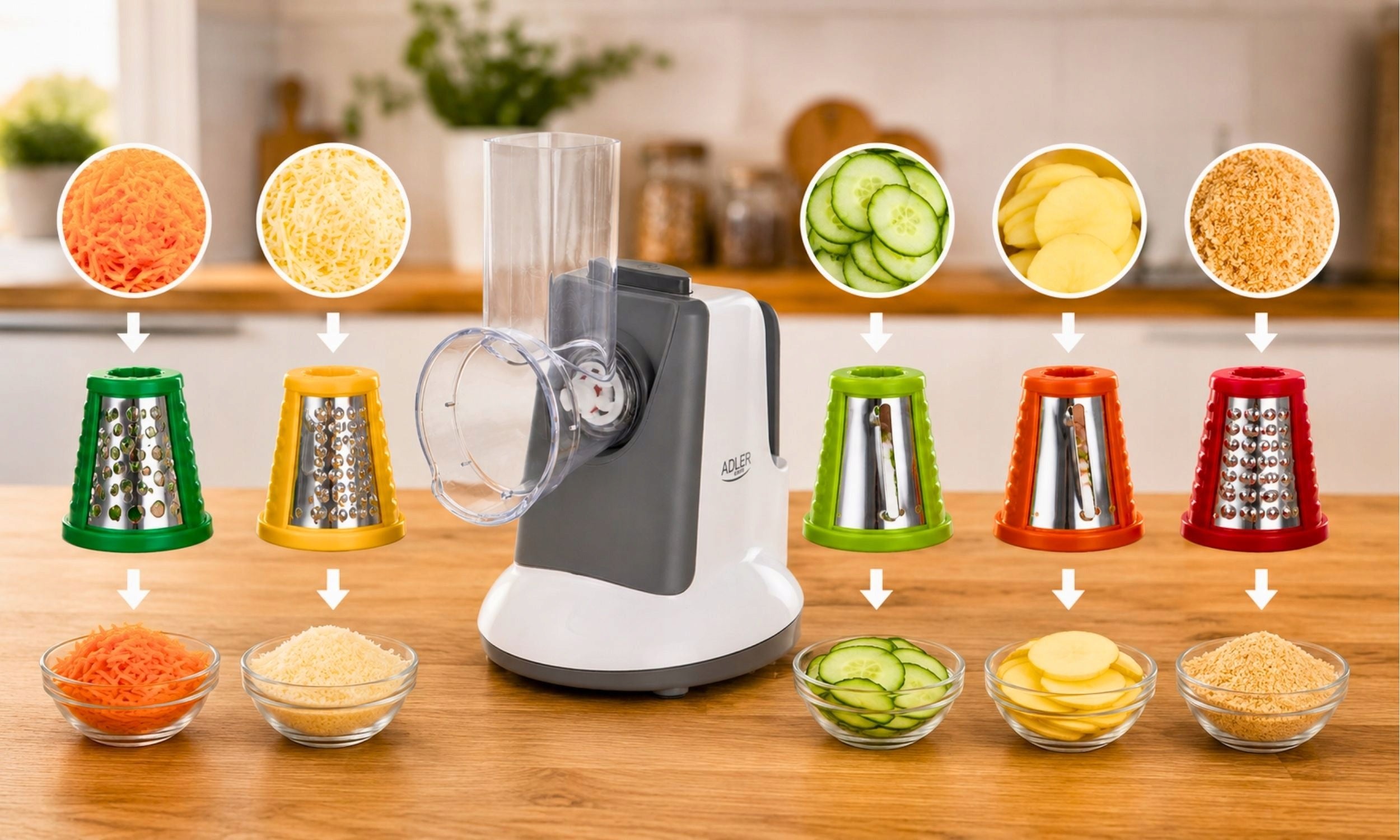 ELECTRIC SHREDDER VEGETABLE SHREDDER POTATOES CABBAGE 150 IN Manufacturer code Elektryczna Szatkownica Do Warzyw Tarka Mocna